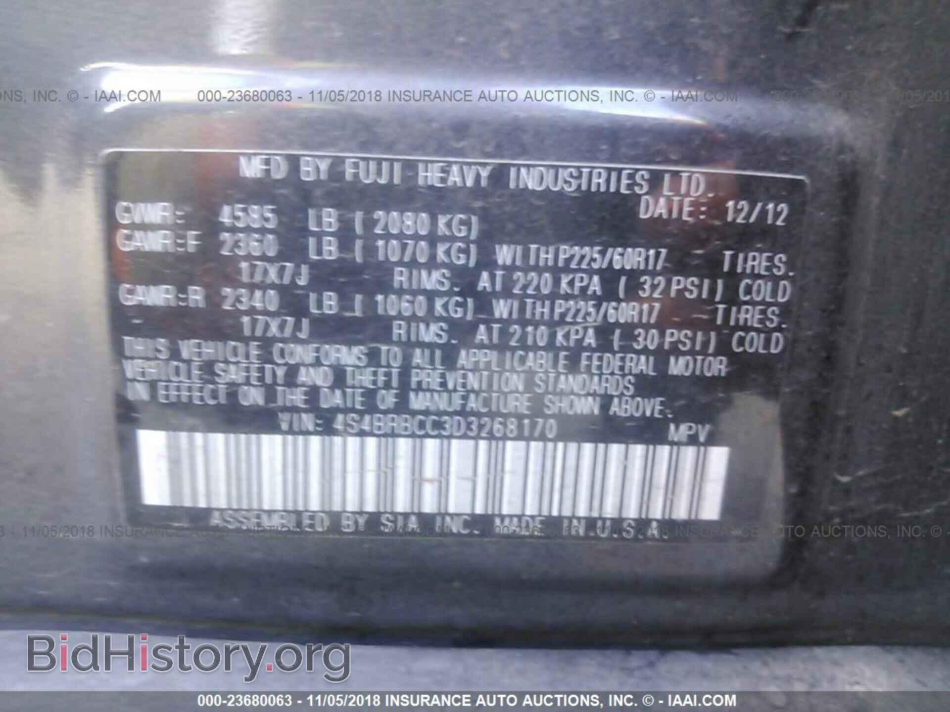 2013 Subaru Outback - VIN: 4S4BRBCC3D3268170 - Фото 9