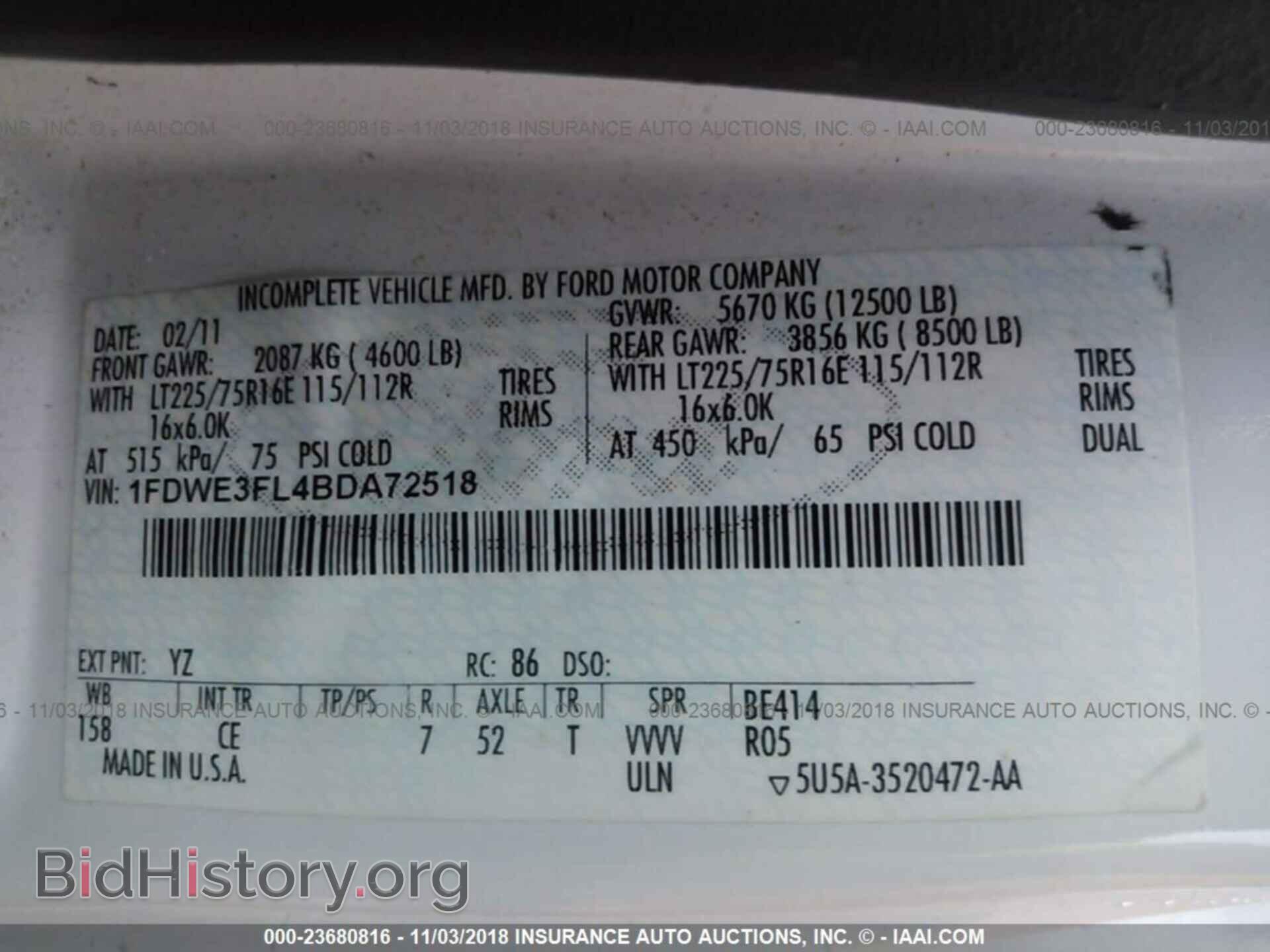 2011 Ford Econoline - VIN: 1FDWE3FL4BDA72518 - Фото 9