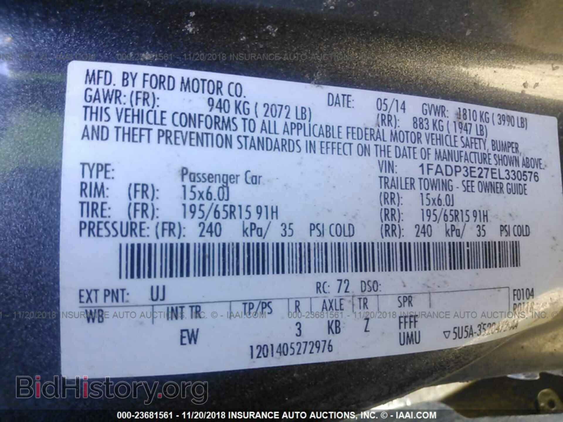 2014 FORD FOCUS - VIN: 1FADP3E27EL330576 - Photo 9