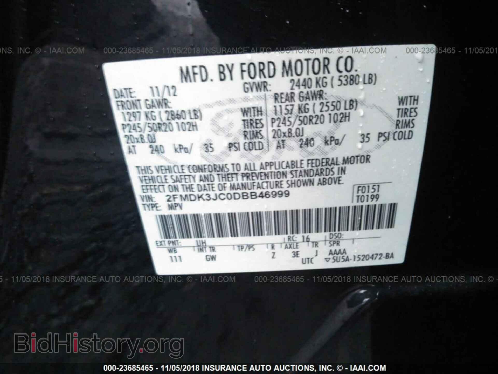 2013 Ford Edge - VIN: 2FMDK3JC0DBB46999 - Photo 9