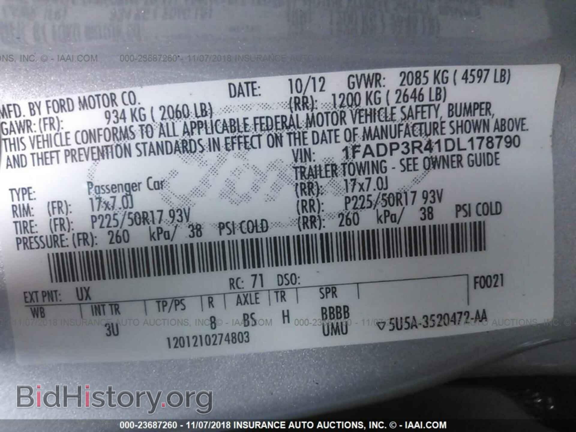 2013 FORD FOCUS - VIN: 1FADP3R41DL178790 - Фото 9