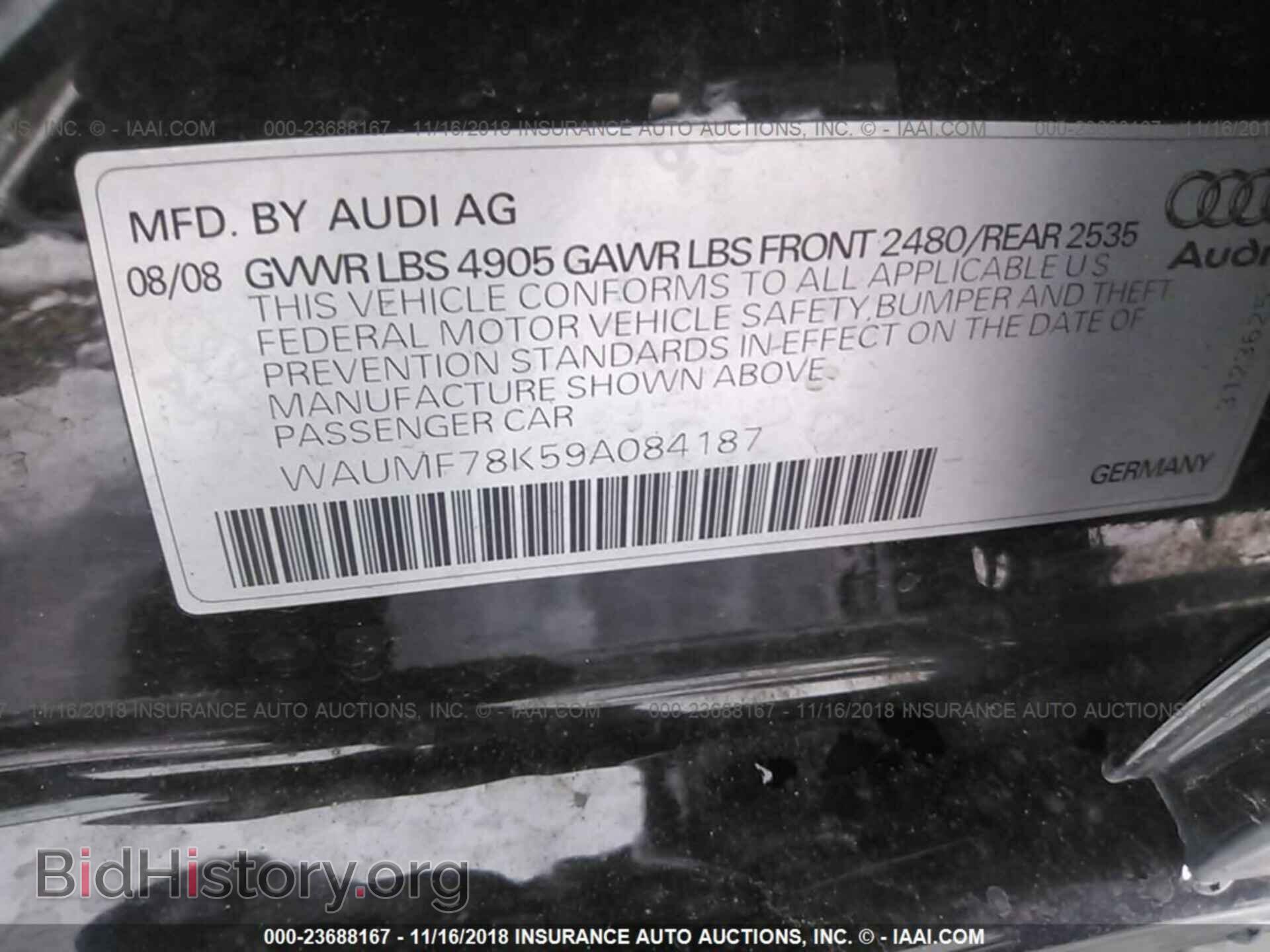 2009 AUDI A4 - VIN: WAUMF78K59A084187 - Photo 9