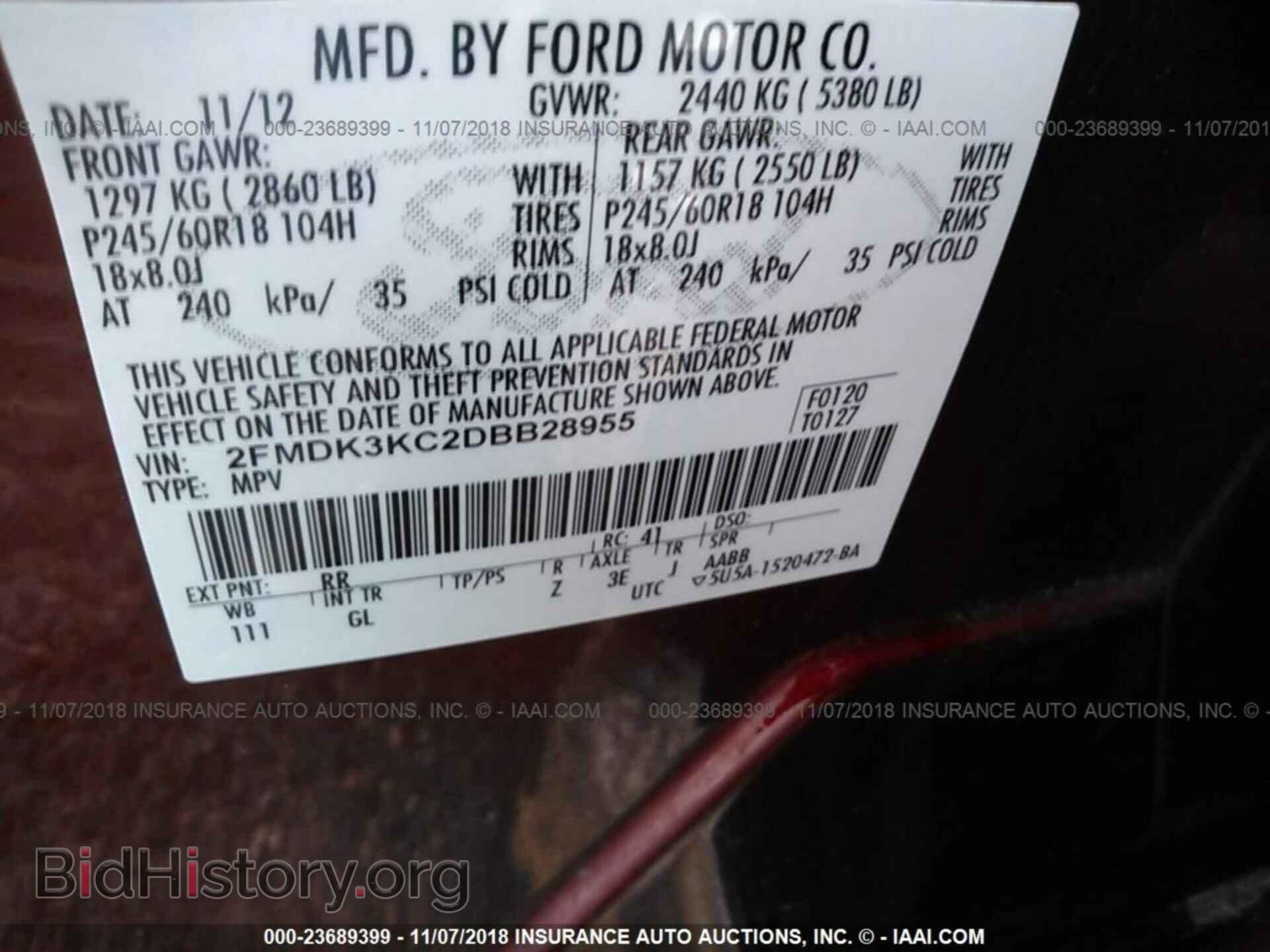 2013 Ford Edge - VIN: 2FMDK3KC2DBB28955 - Photo 9