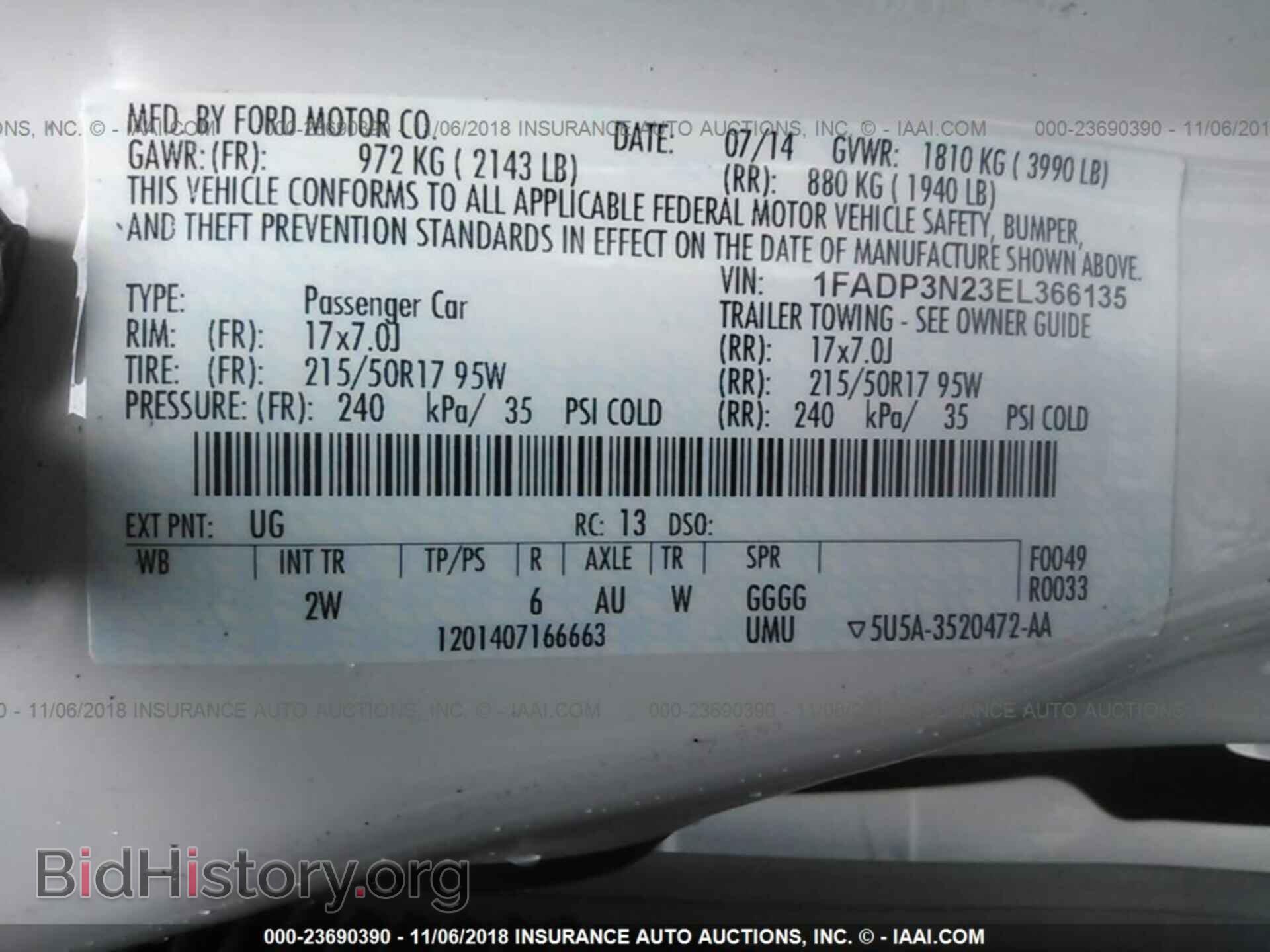 2014 FORD FOCUS - VIN: 1FADP3N23EL366135 - Photo 9