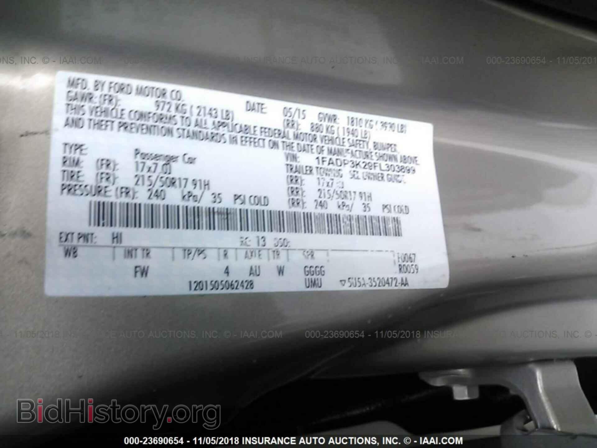 2015 FORD FOCUS - VIN: 1FADP3K29FL303899 - Photo 9
