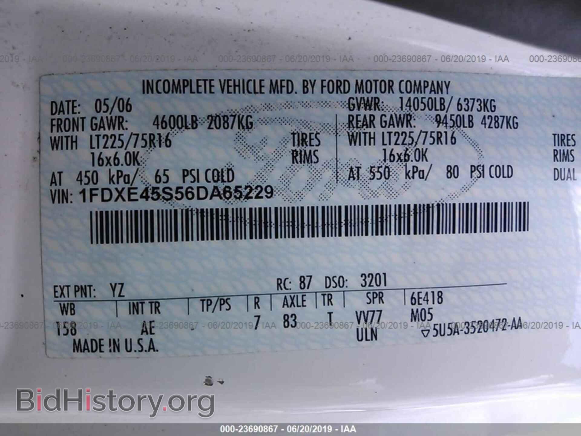 2006 FORD ECONOLINE - VIN: 1FDXE45S56DA65229 - Фото 9