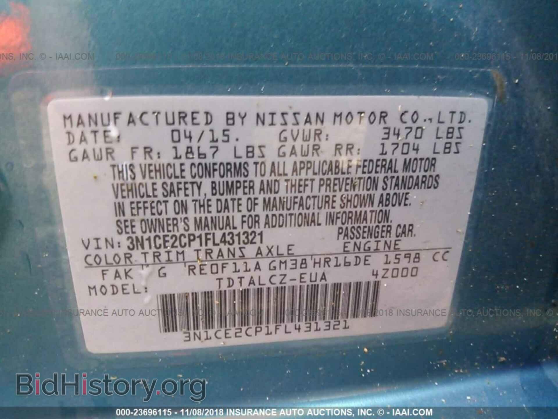 2015 Nissan Versa note - VIN: 3N1CE2CP1FL431321 - Photo 9