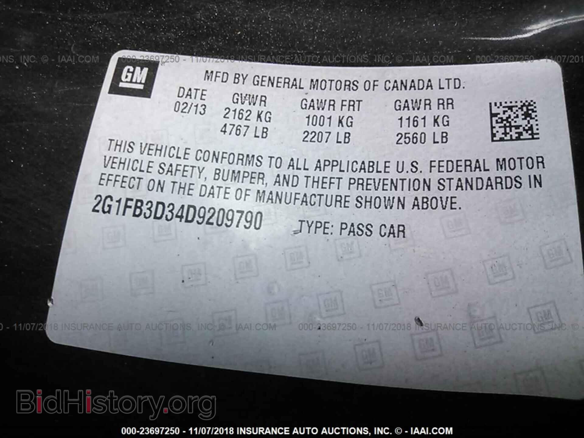 2013 CHEVROLET CAMARO - VIN: 2G1FB3D34D9209790 - Фото 9