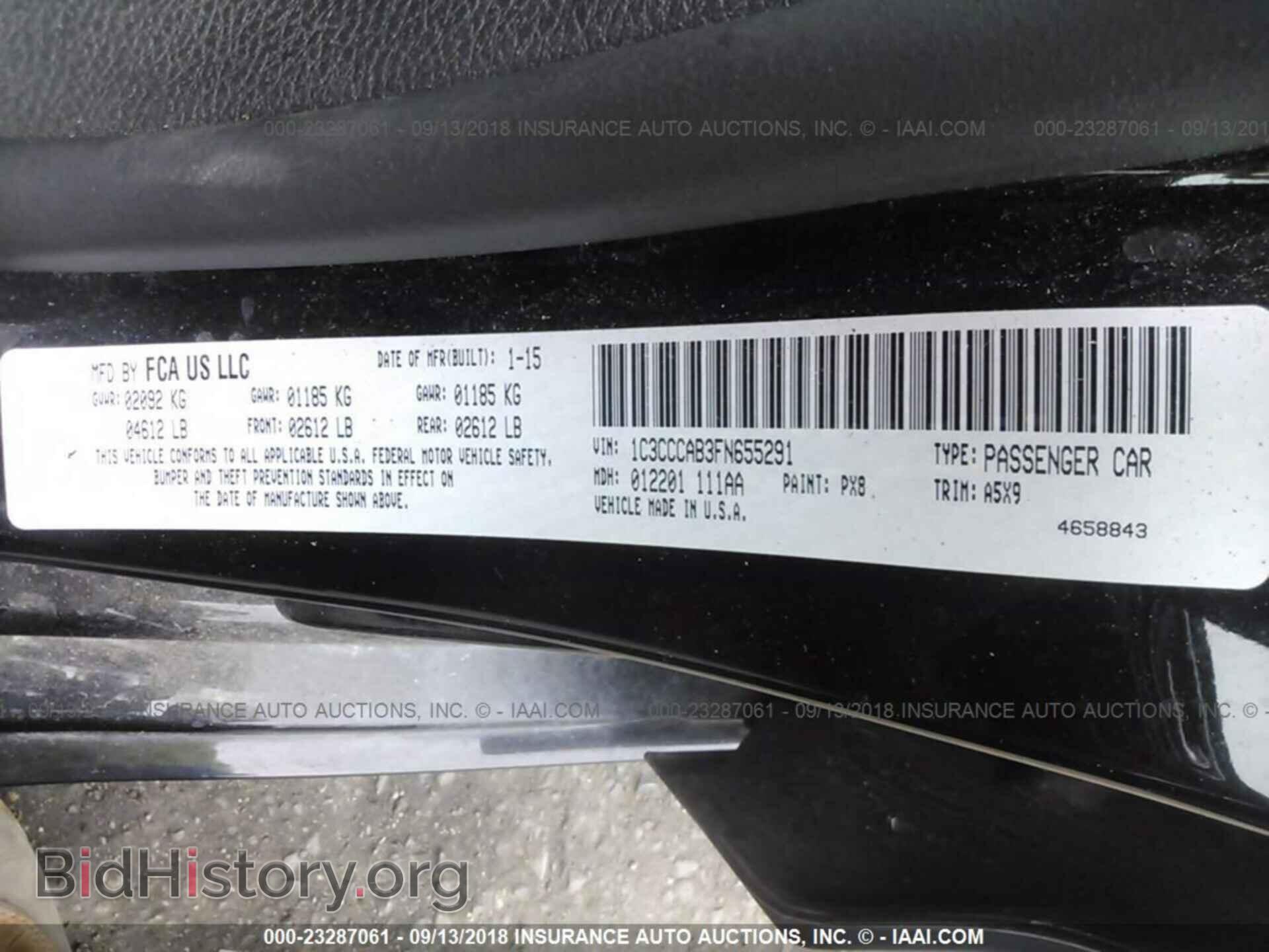 2015 CHRYSLER 200 - VIN: 1C3CCCAB3FN655291 - Photo 9
