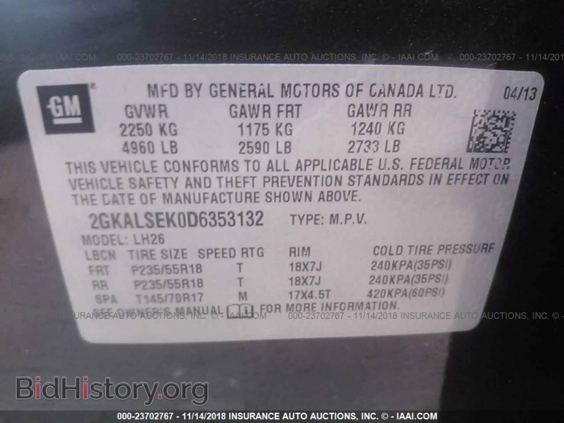 2013 GMC TERRAIN - VIN: 2GKALSEK0D6353132 - Photo 9