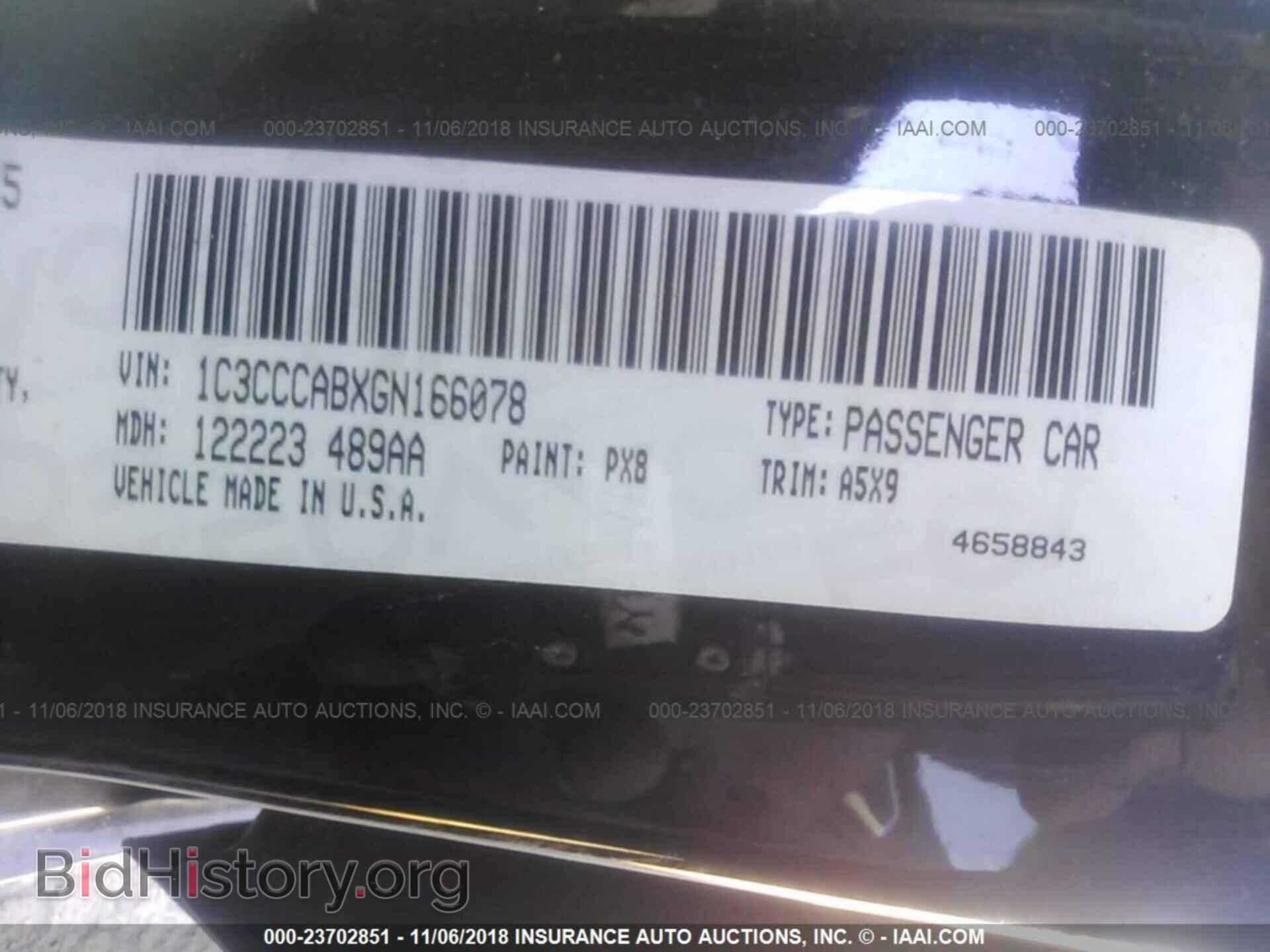 2016 CHRYSLER 200 - VIN: 1C3CCCABXGN166078 - Фото 9