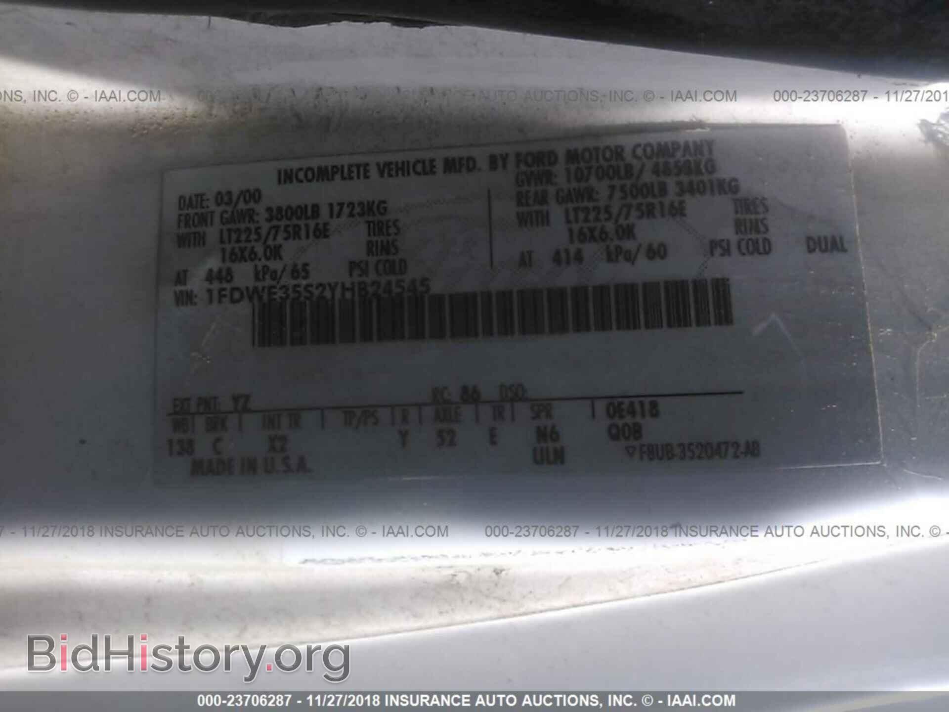 2000 FORD ECONOLINE - VIN: 1FDWE35S2YHB24545 - Фото 9
