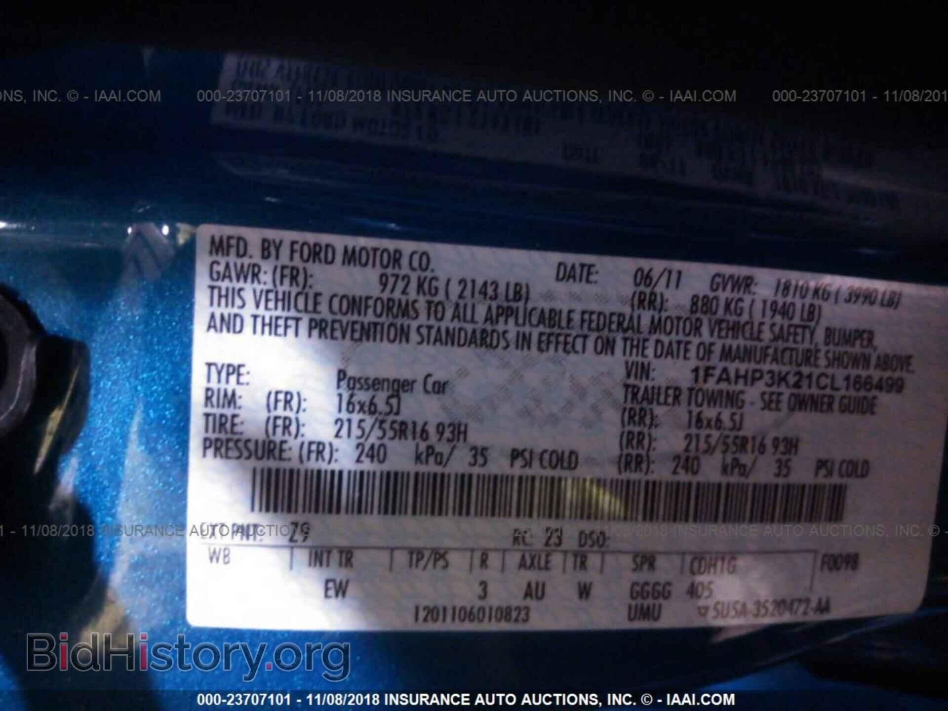 2012 FORD FOCUS - VIN: 1FAHP3K21CL166499 - Фото 9