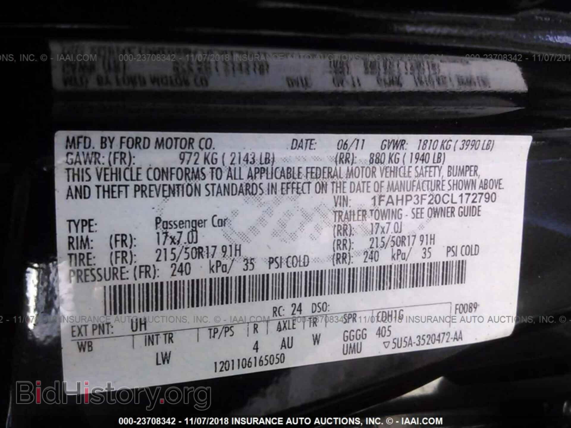 2012 FORD FOCUS - VIN: 1FAHP3F20CL172790 - Фото 9