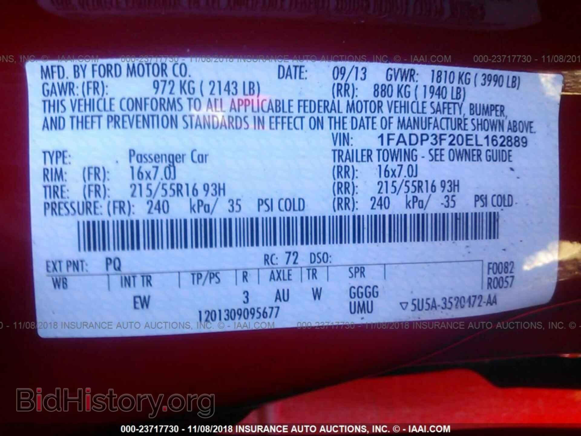 2014 FORD FOCUS - VIN: 1FADP3F20EL162889 - Photo 9
