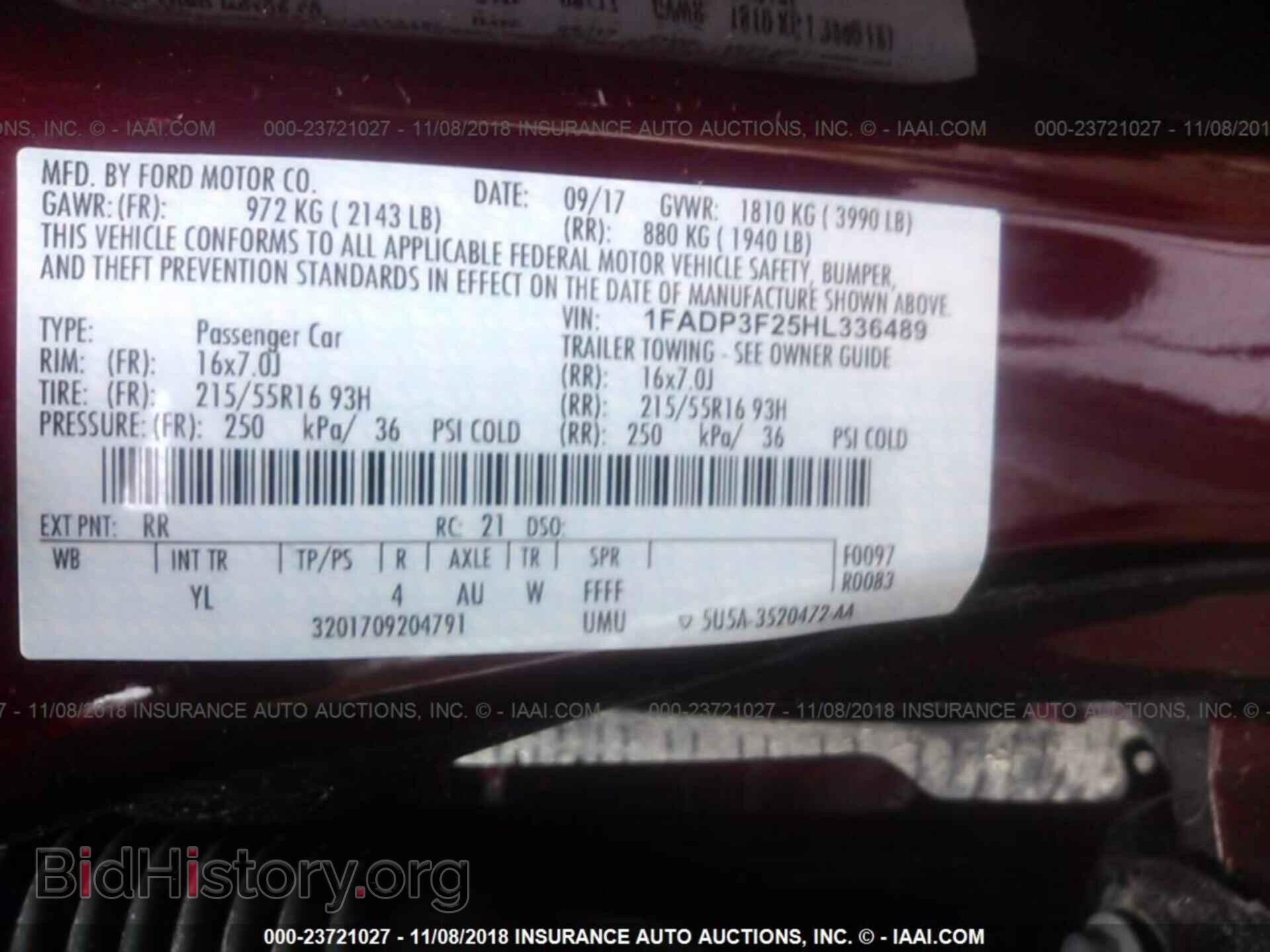 2017 FORD FOCUS - VIN: 1FADP3F25HL336489 - Photo 9
