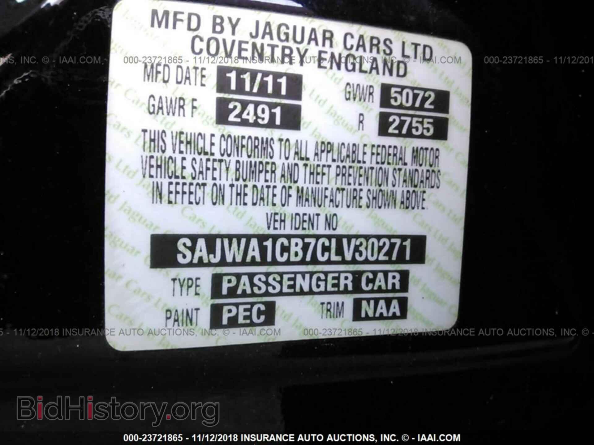 2012 Jaguar Xj - VIN: SAJWA1CB7CLV30271 - Фото 9