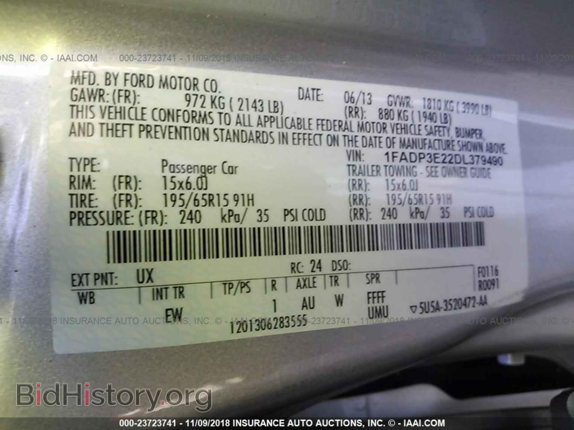 2013 Ford Focus - VIN: 1FADP3E22DL379490 - Фото 9
