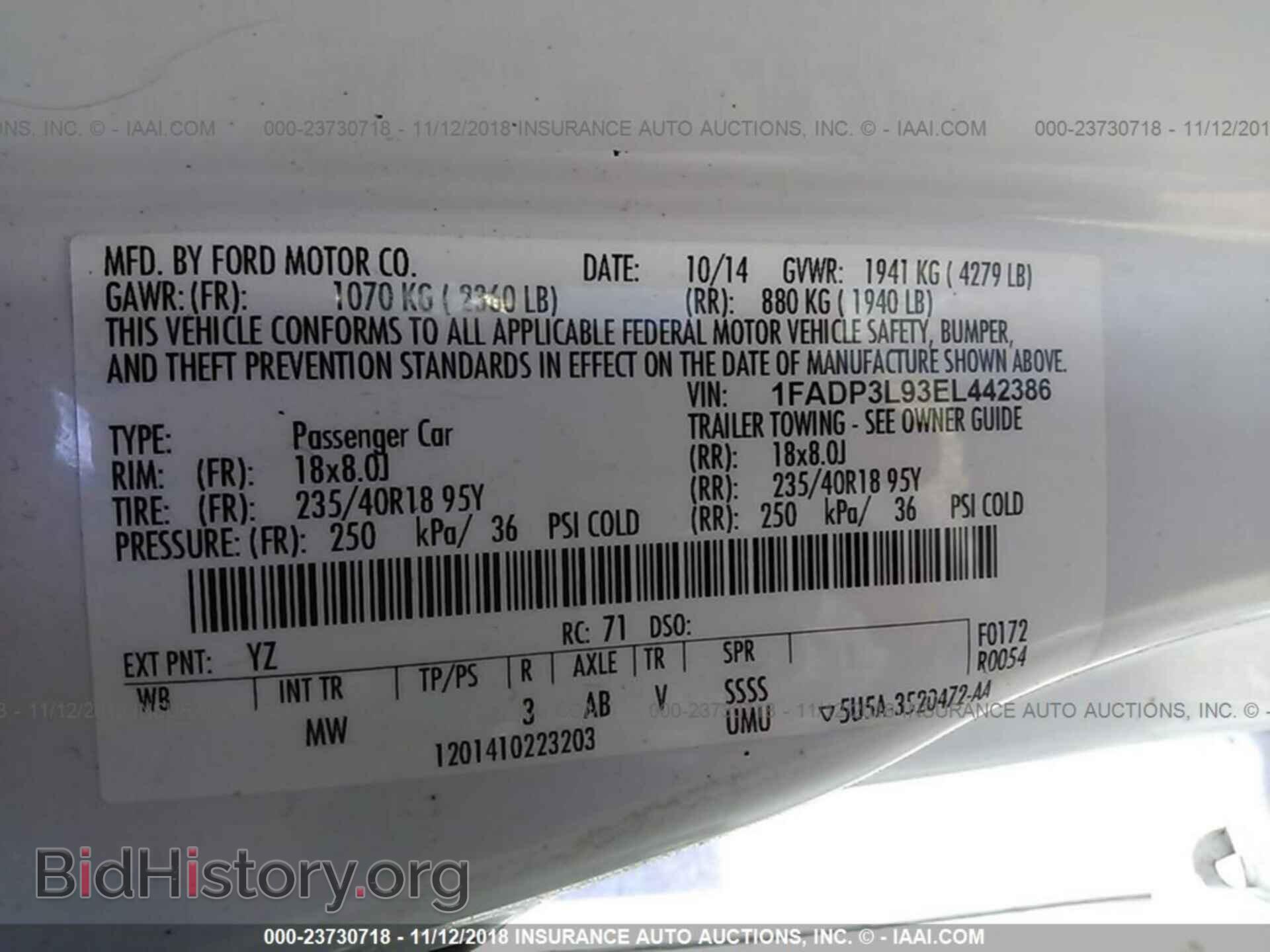 2014 FORD FOCUS - VIN: 1FADP3L93EL442386 - Photo 9