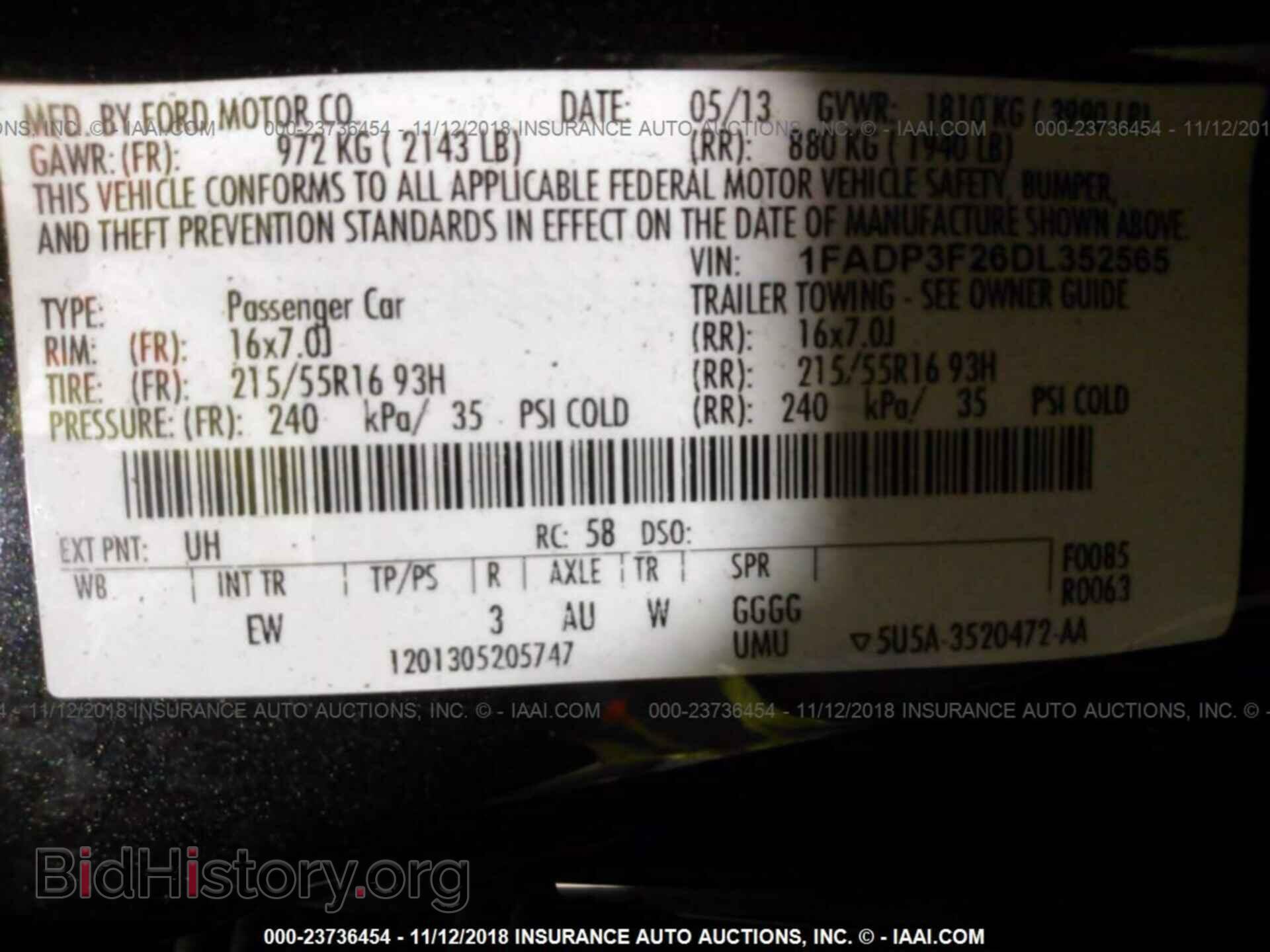 2013 FORD FOCUS - VIN: 1FADP3F26DL352565 - Photo 9