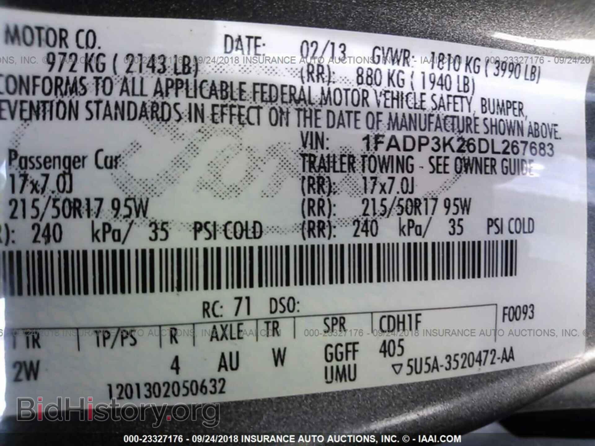 2013 FORD FOCUS - VIN: 1FADP3K26DL267683 - Photo 9