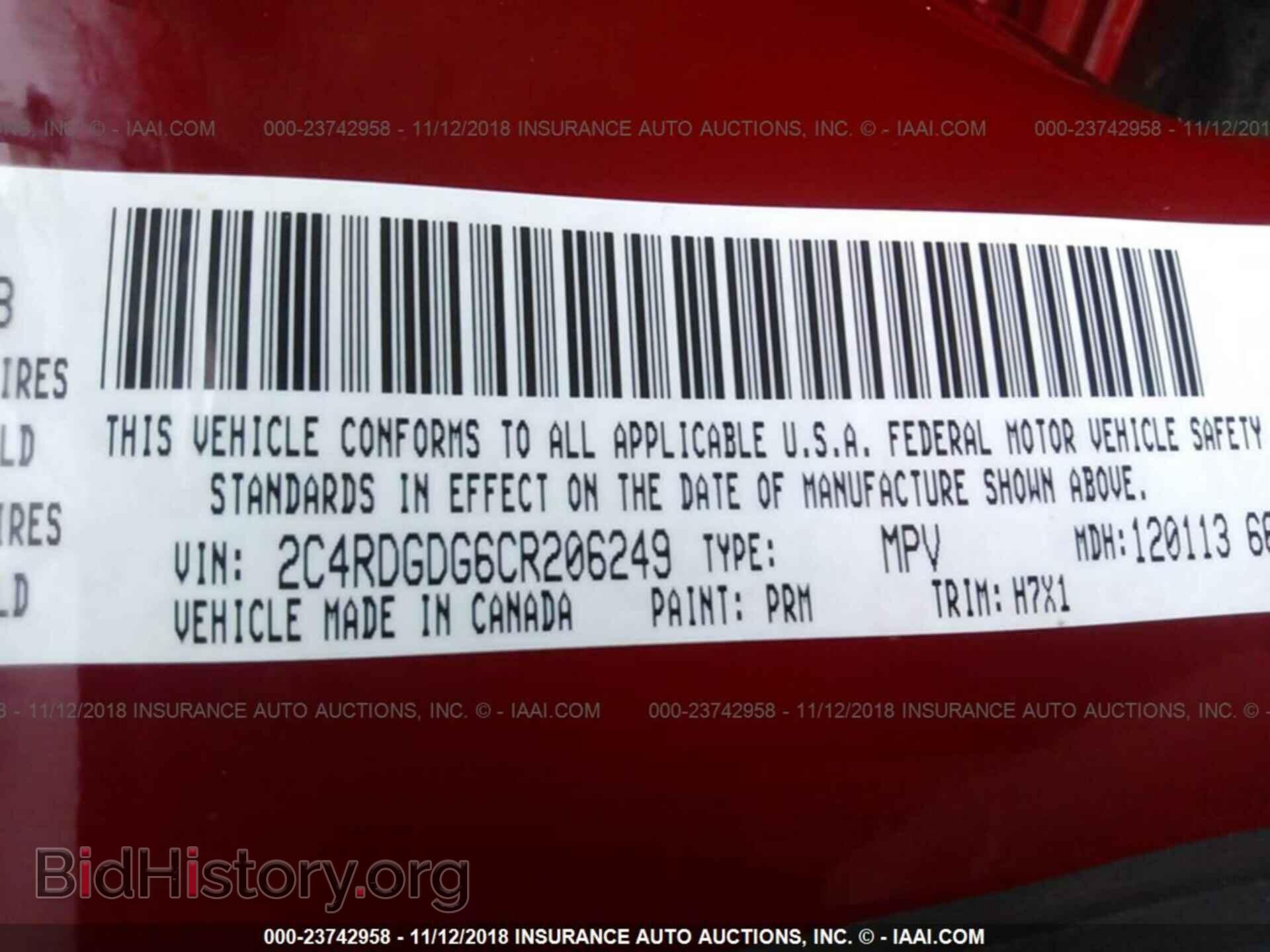 2012 Dodge Grand caravan - VIN: 2C4RDGDG6CR206249 - Фото 9