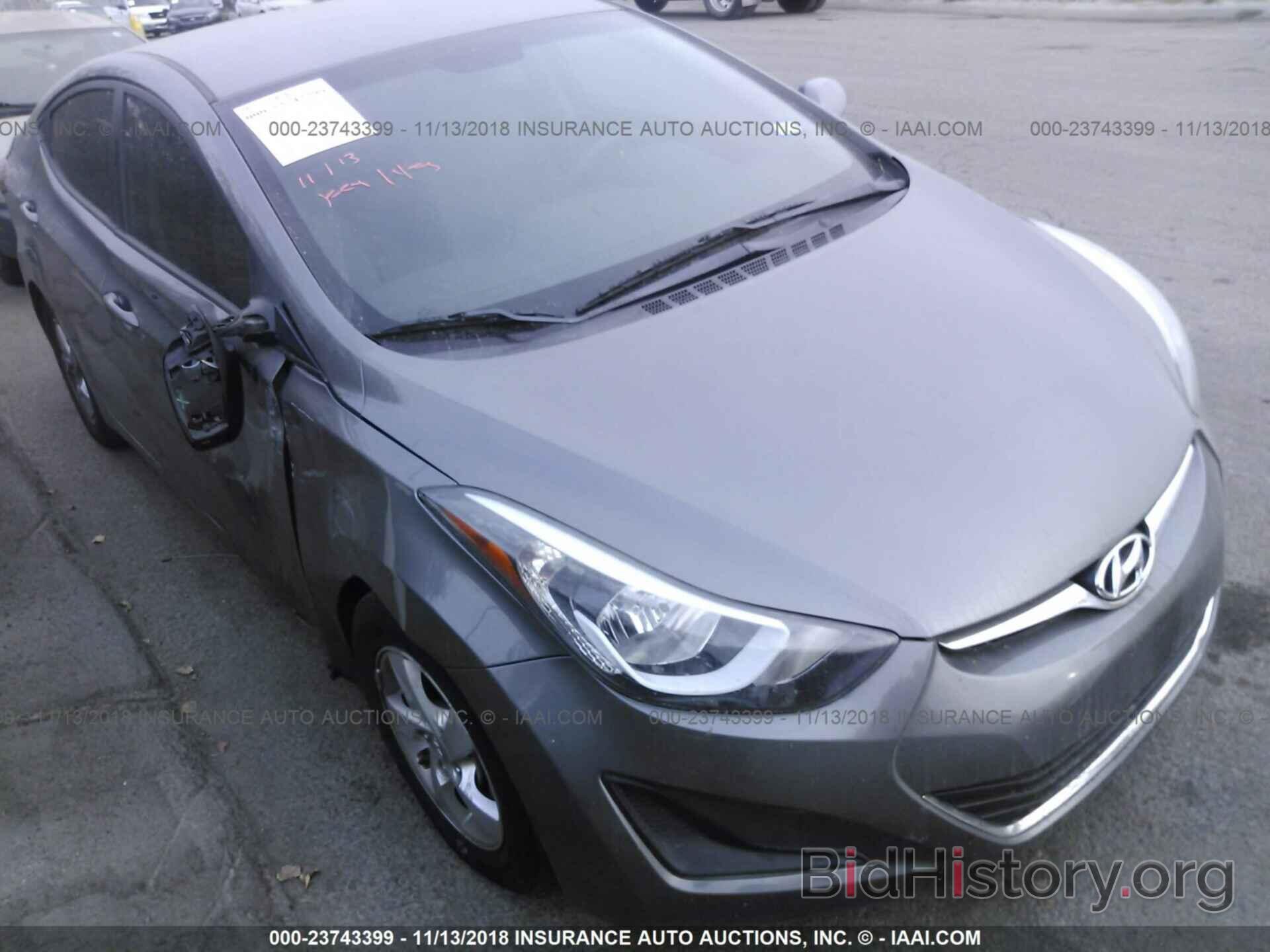 Photo 5NPDH4AEXEH510183 - HYUNDAI ELANTRA 2014