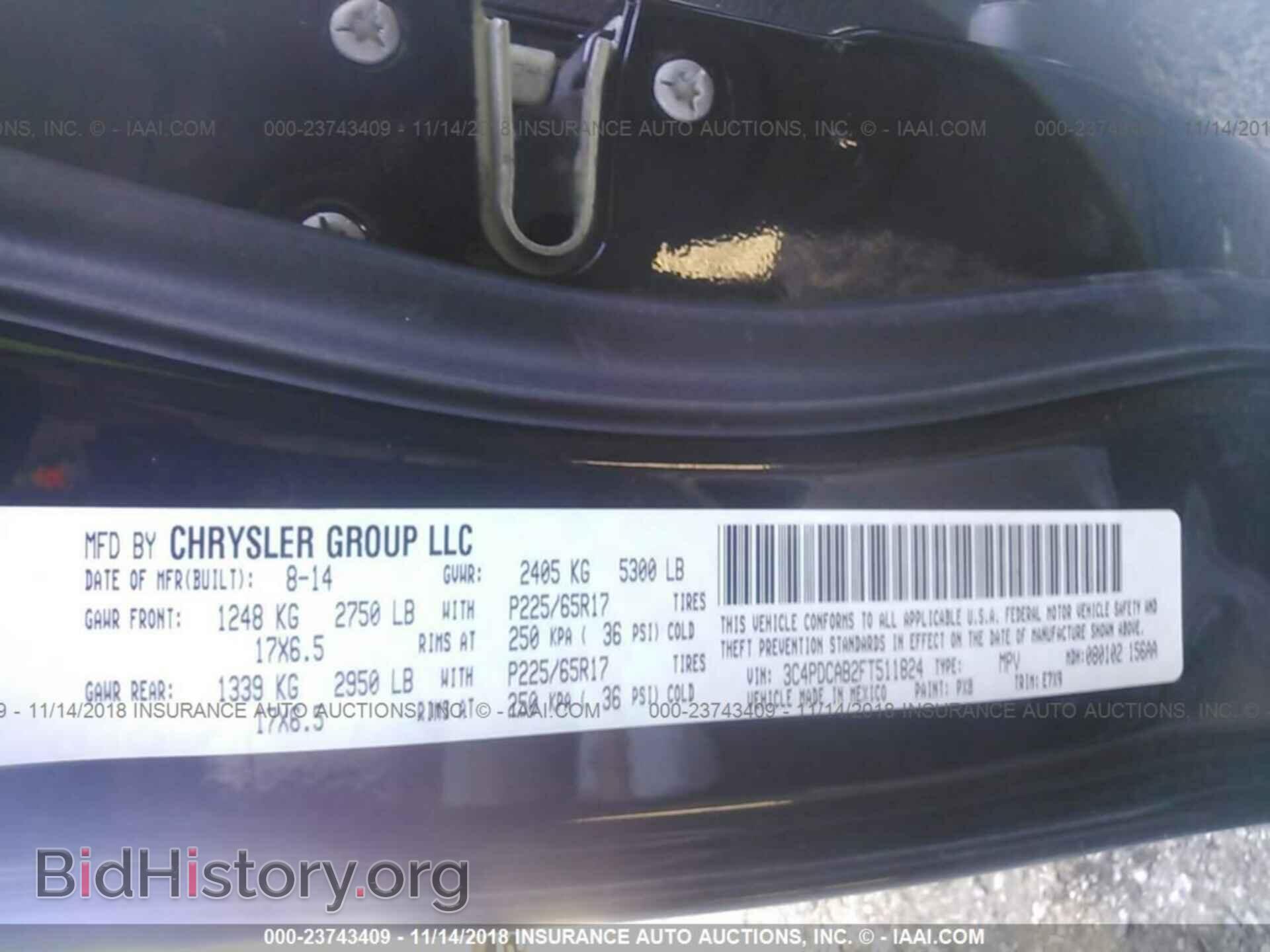 2015 DODGE JOURNEY - VIN: 3C4PDCAB2FT511824 - Photo 9