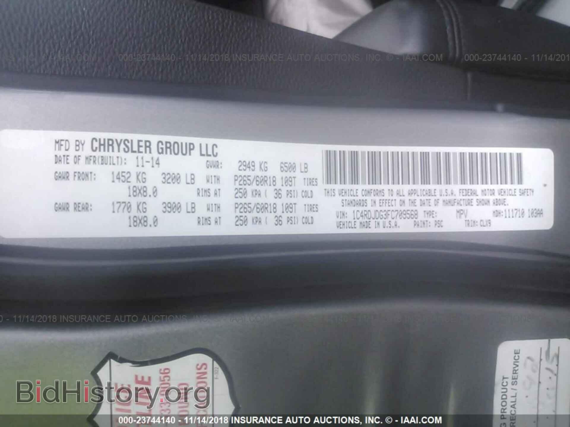 2015 DODGE DURANGO - VIN: 1C4RDJDG3FC709568 - Photo 9