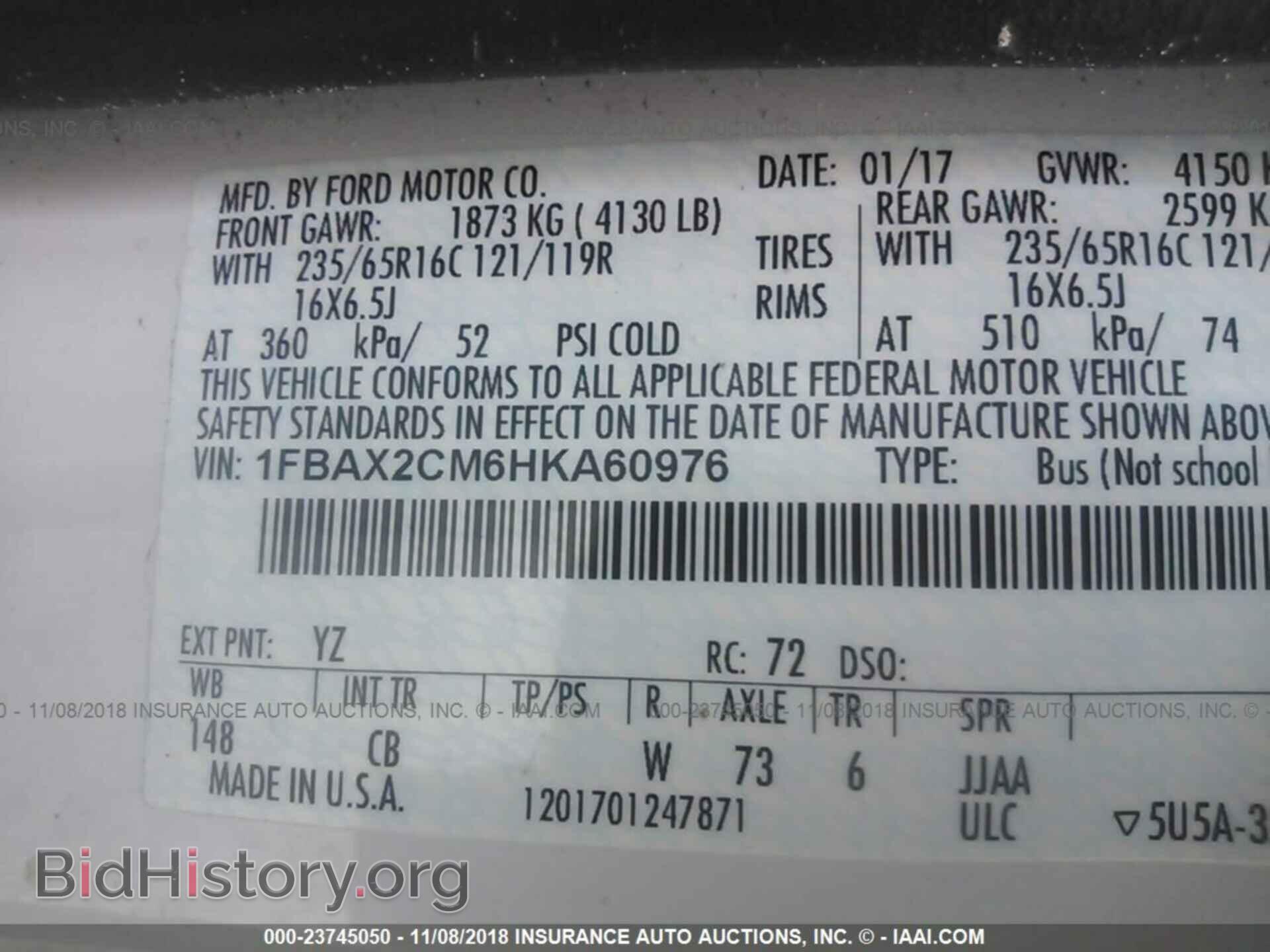 2017 Ford Transit - VIN: 1FBAX2CM6HKA60976 - Photo 9