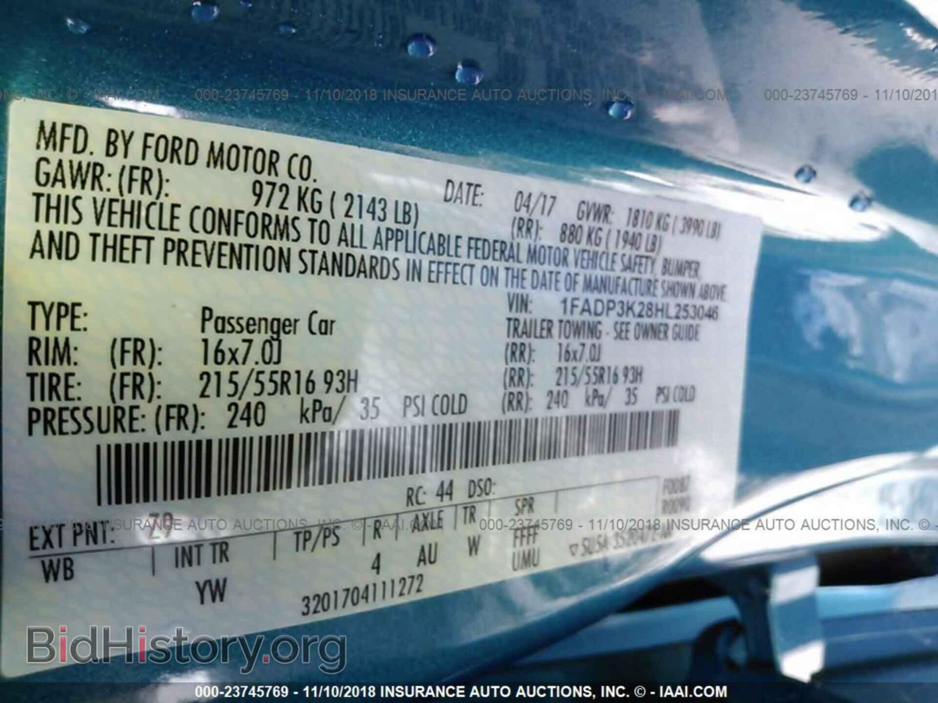 2017 FORD FOCUS - VIN: 1FADP3K28HL253046 - Photo 9