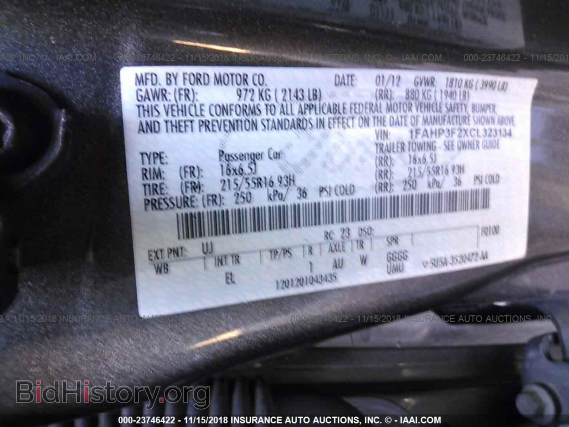 2012 FORD FOCUS - VIN: 1FAHP3F2XCL323134 - Photo 9