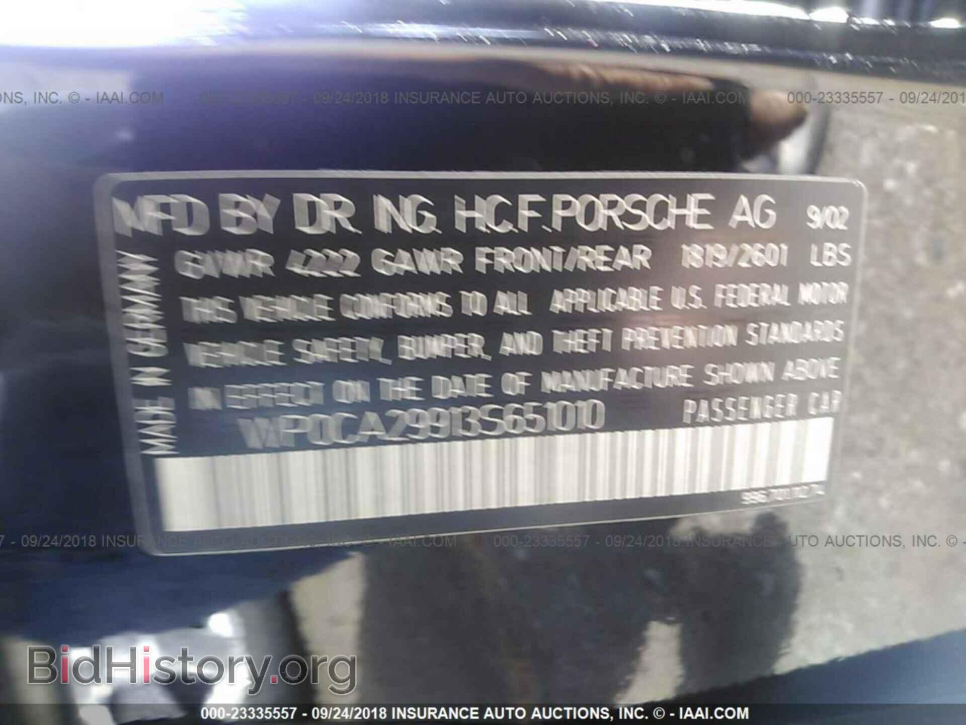 2003 PORSCHE 911 - VIN: WP0CA29913S651010 - Фото 9