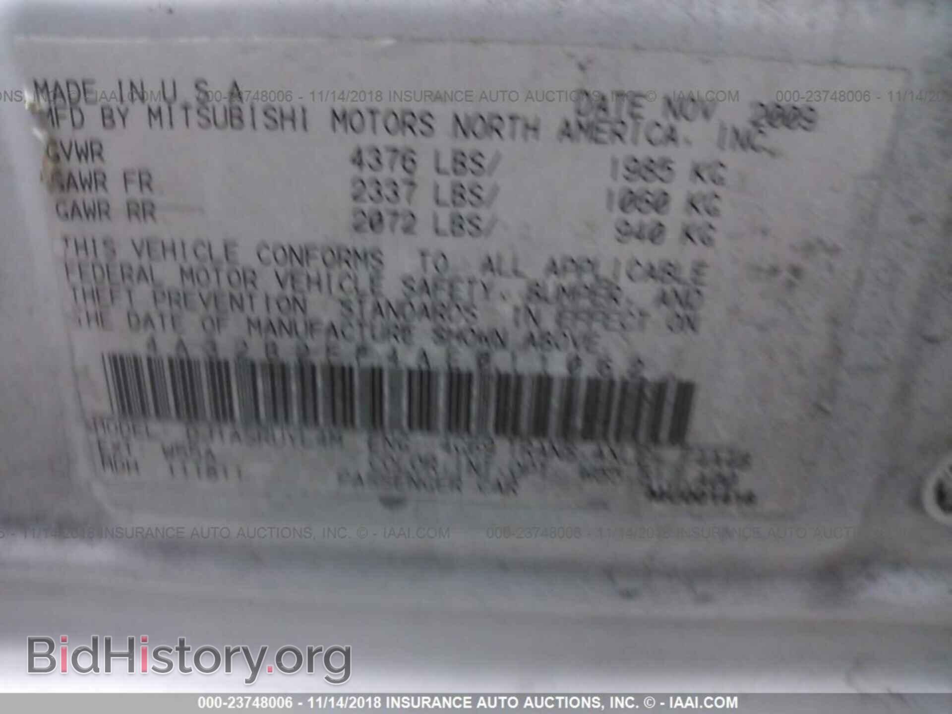 2010 MITSUBISHI GALANT - VIN: 4A32B2FF4AE011062 - Фото 9