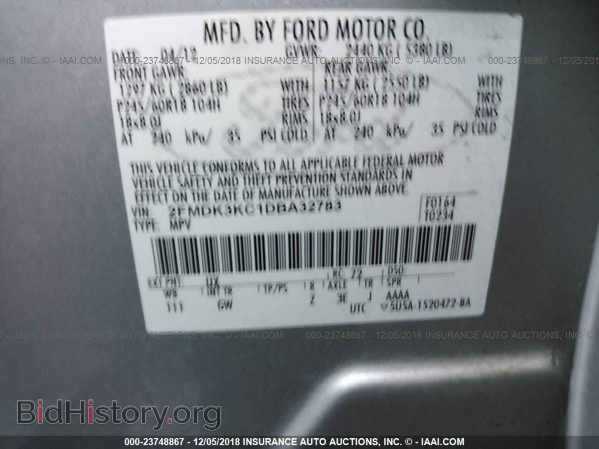 2013 Ford Edge - VIN: 2FMDK3KC1DBA32783 - Фото 9