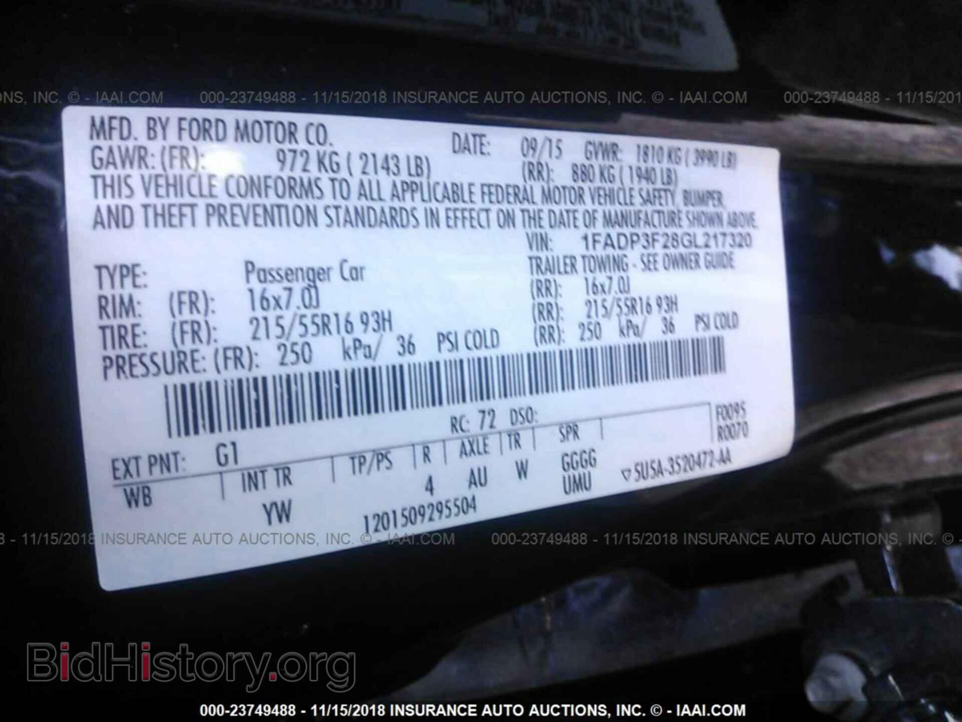 2016 FORD FOCUS - VIN: 1FADP3F28GL217320 - Photo 9