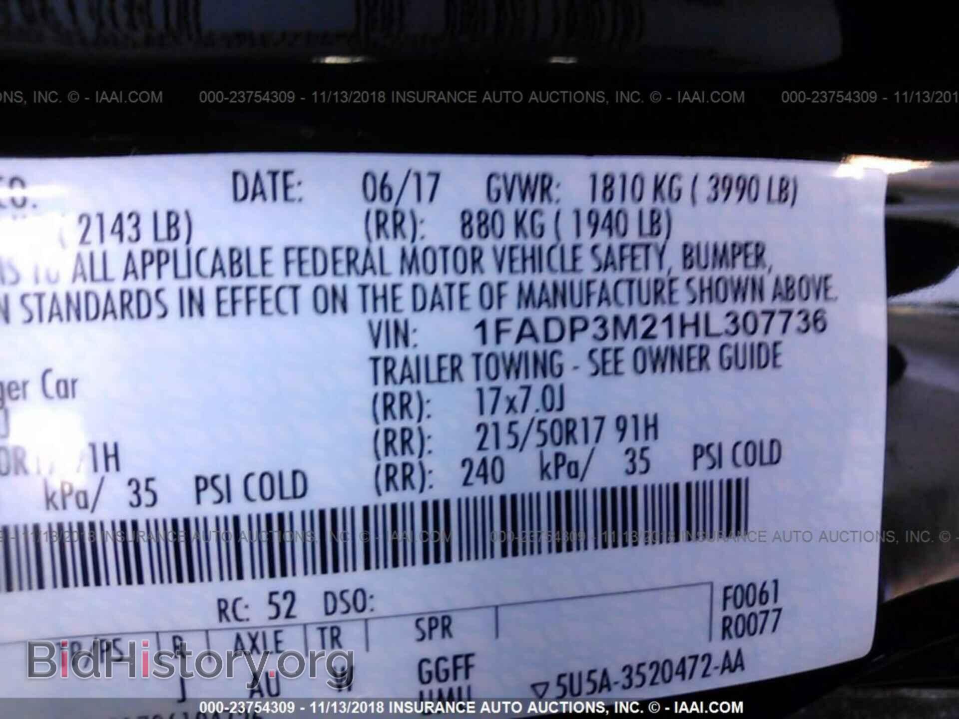 2017 FORD FOCUS - VIN: 1FADP3M21HL307736 - Photo 9