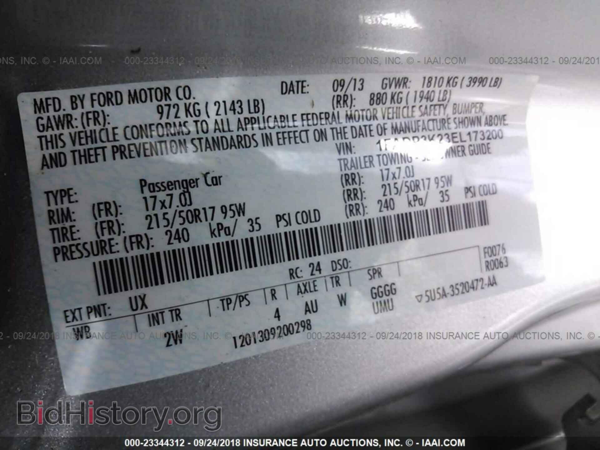 2014 FORD FOCUS - VIN: 1FADP3K23EL173200 - Photo 9
