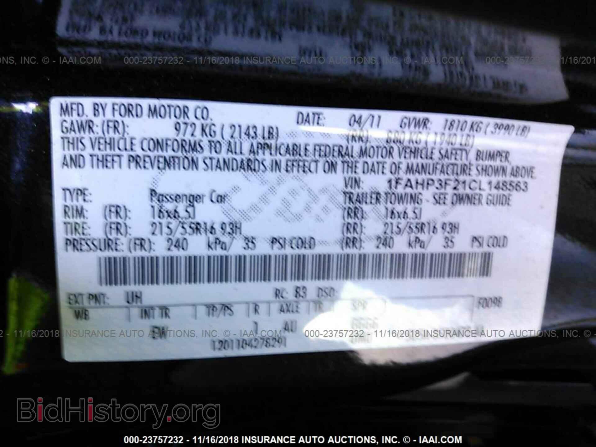 2012 FORD FOCUS - VIN: 1FAHP3F21CL148563 - Photo 9