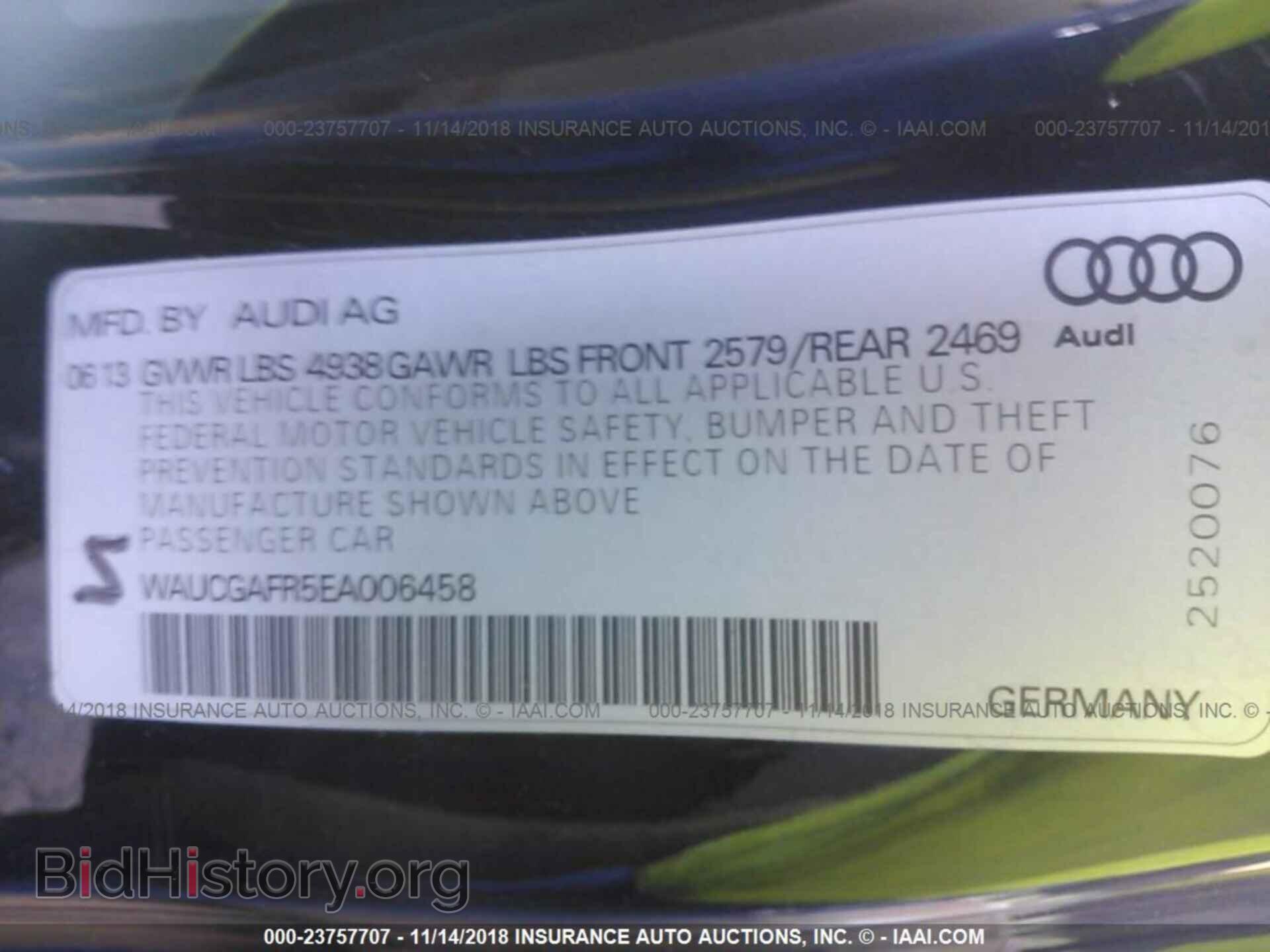 2014 AUDI S5 - VIN: WAUCGAFR5EA006458 - Photo 9