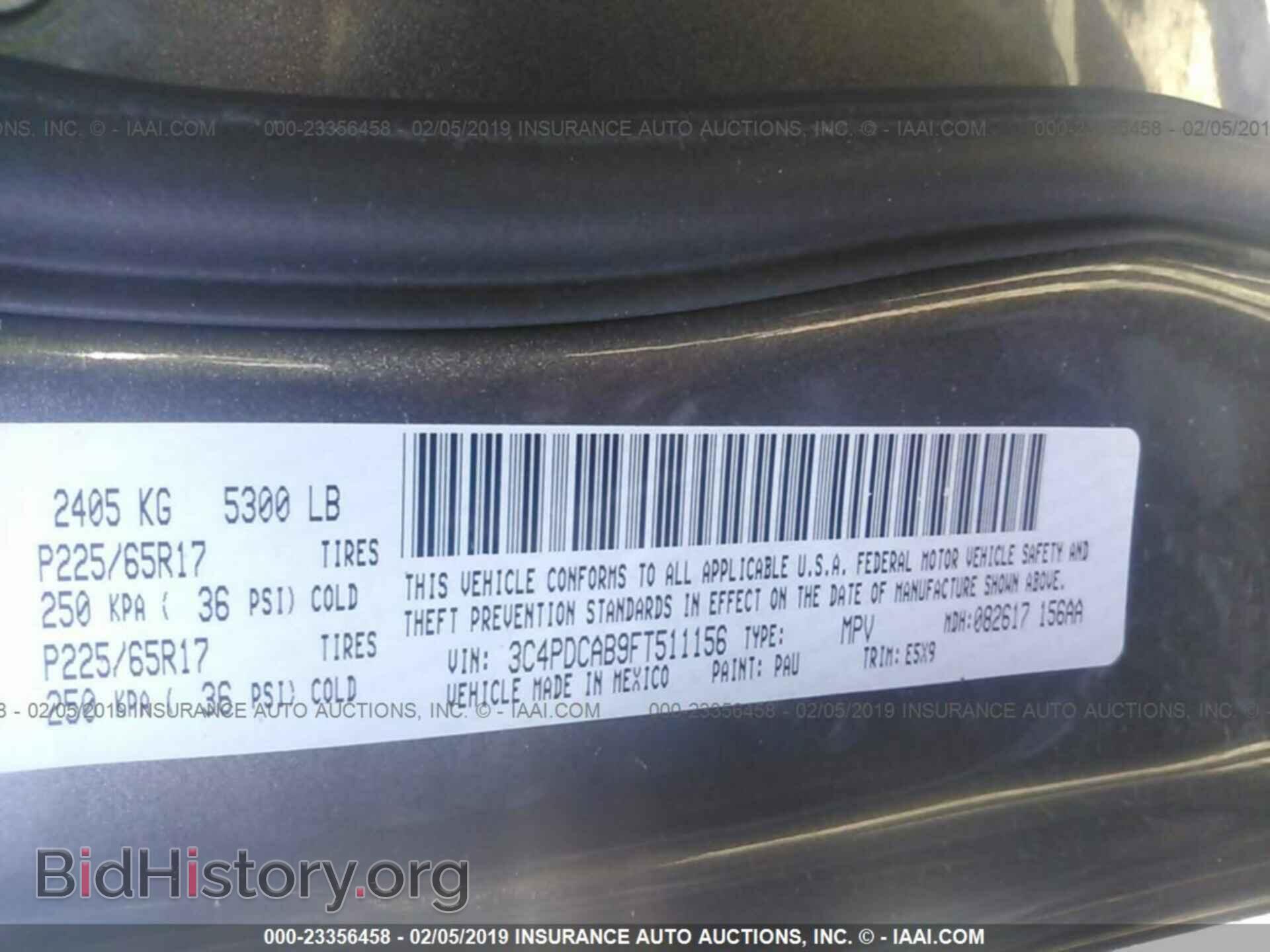 2015 DODGE JOURNEY - VIN: 3C4PDCAB9FT511156 - Фото 9