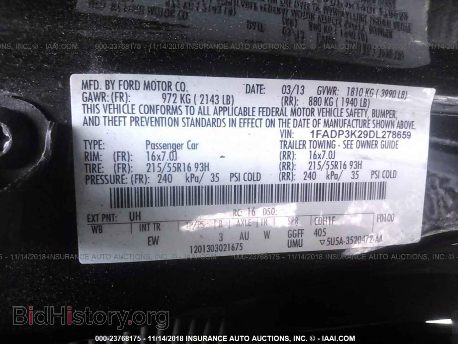 2013 Ford Focus - VIN: 1FADP3K29DL278659 - Фото 9