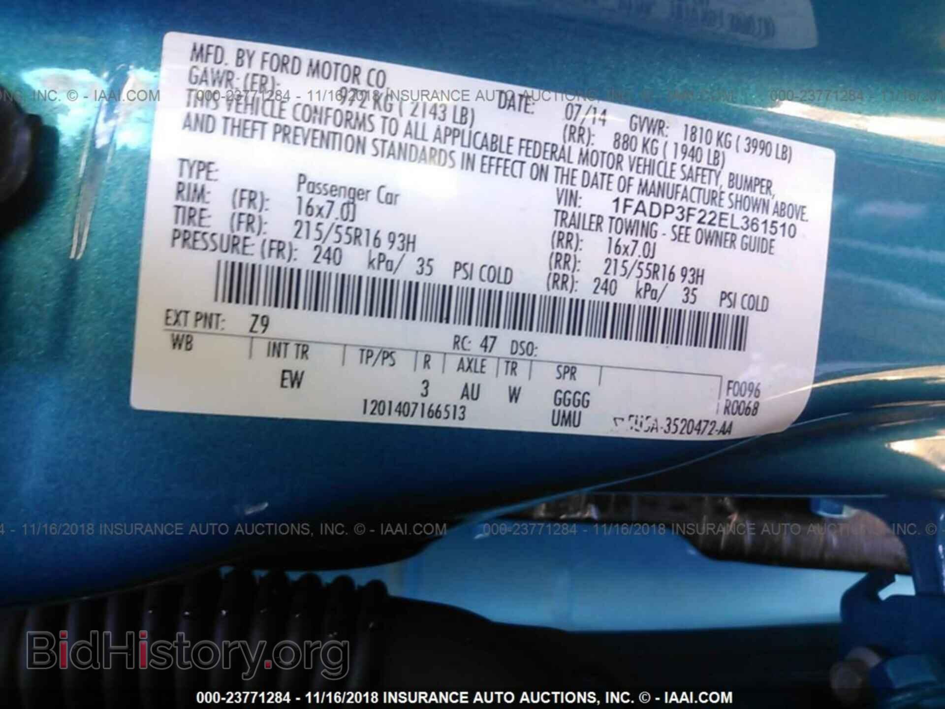 2014 FORD FOCUS - VIN: 1FADP3F22EL361510 - Photo 9