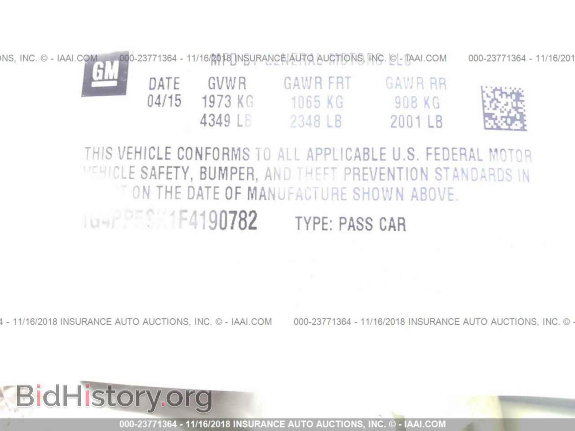 2015 BUICK VERANO - VIN: 1G4PP5SK1F4190782 - Фото 9