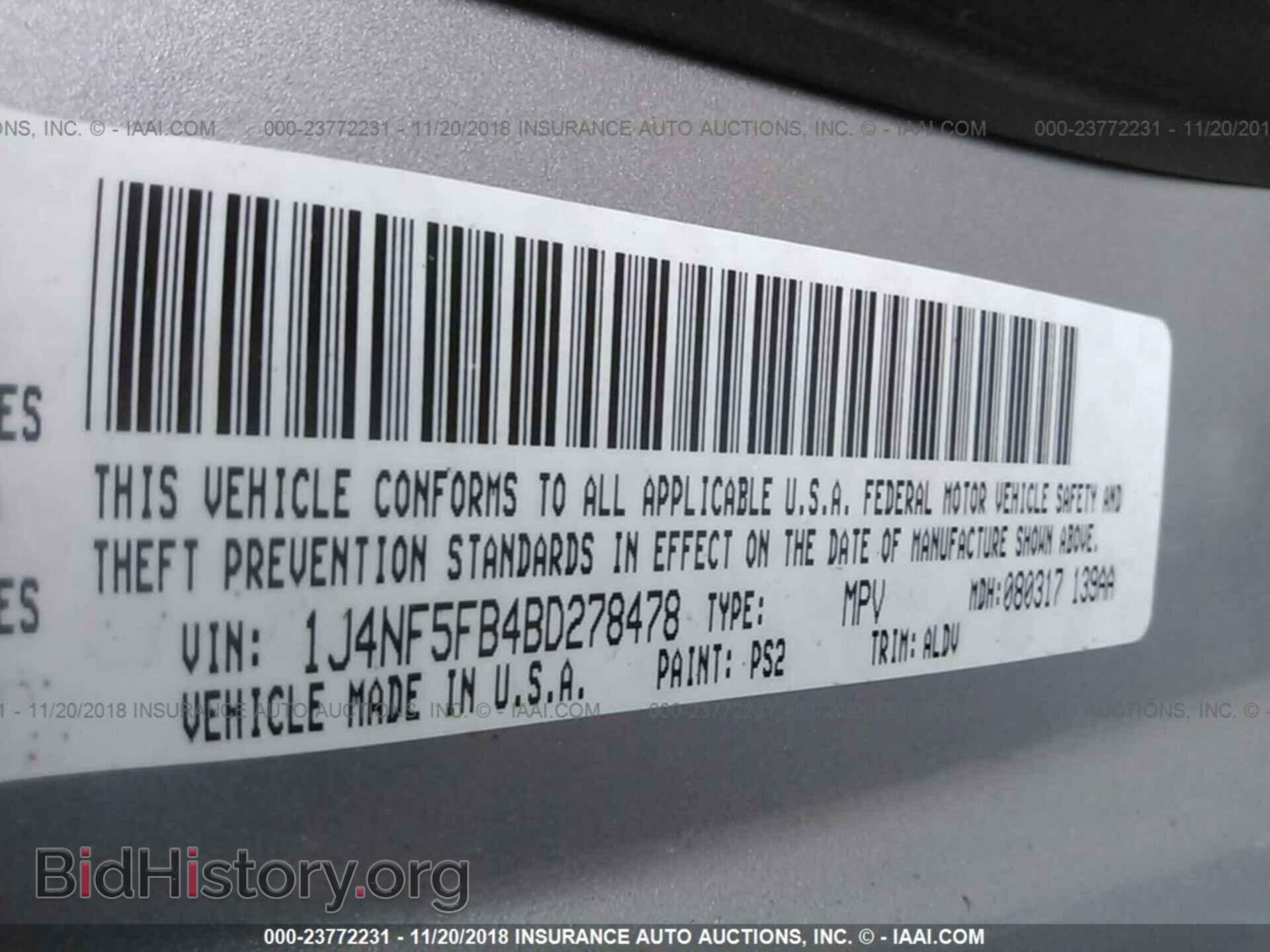 2011 JEEP COMPASS - VIN: 1J4NF5FB4BD278478 - Photo 9