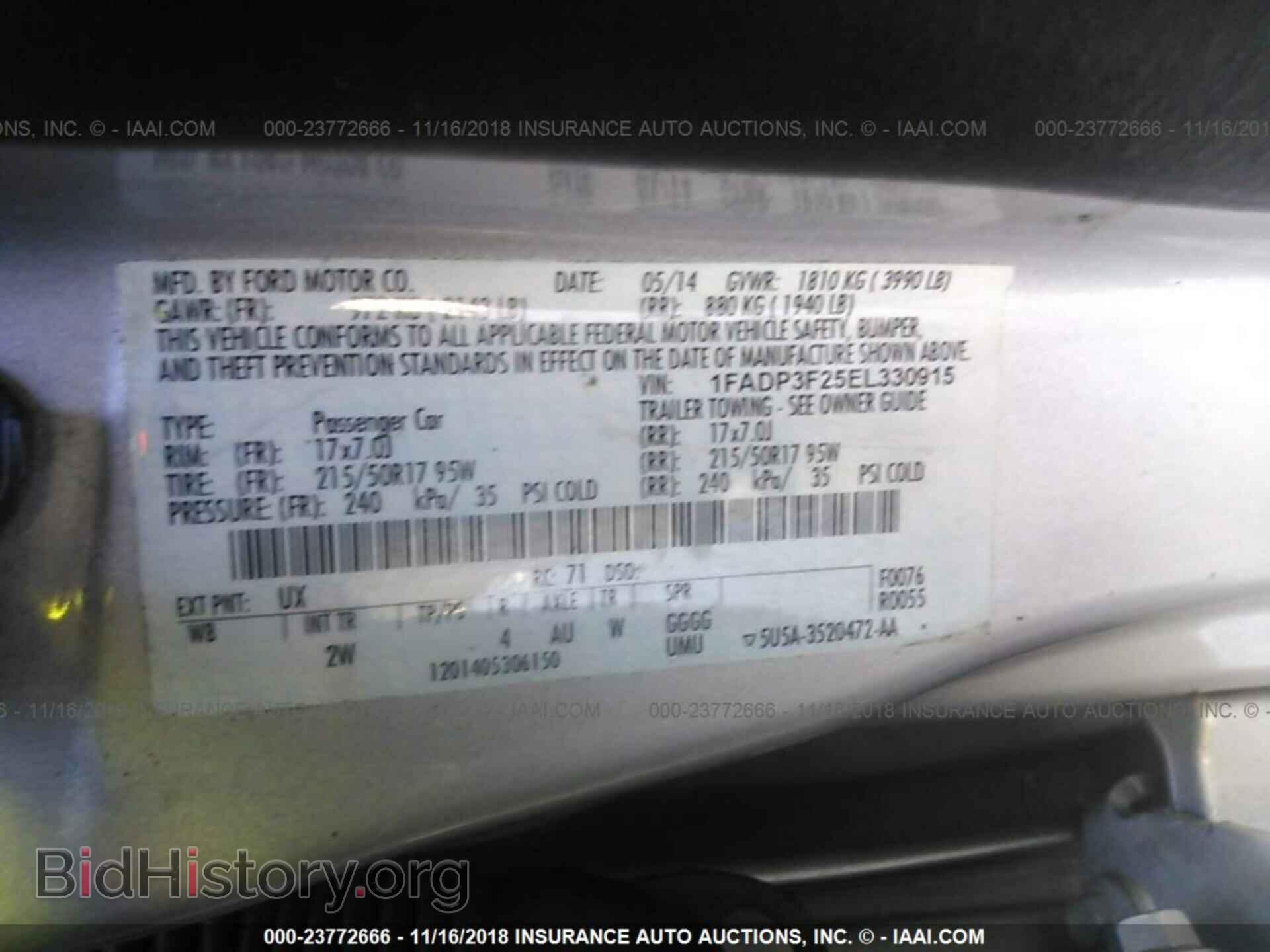 2014 FORD FOCUS - VIN: 1FADP3F25EL330915 - Photo 9
