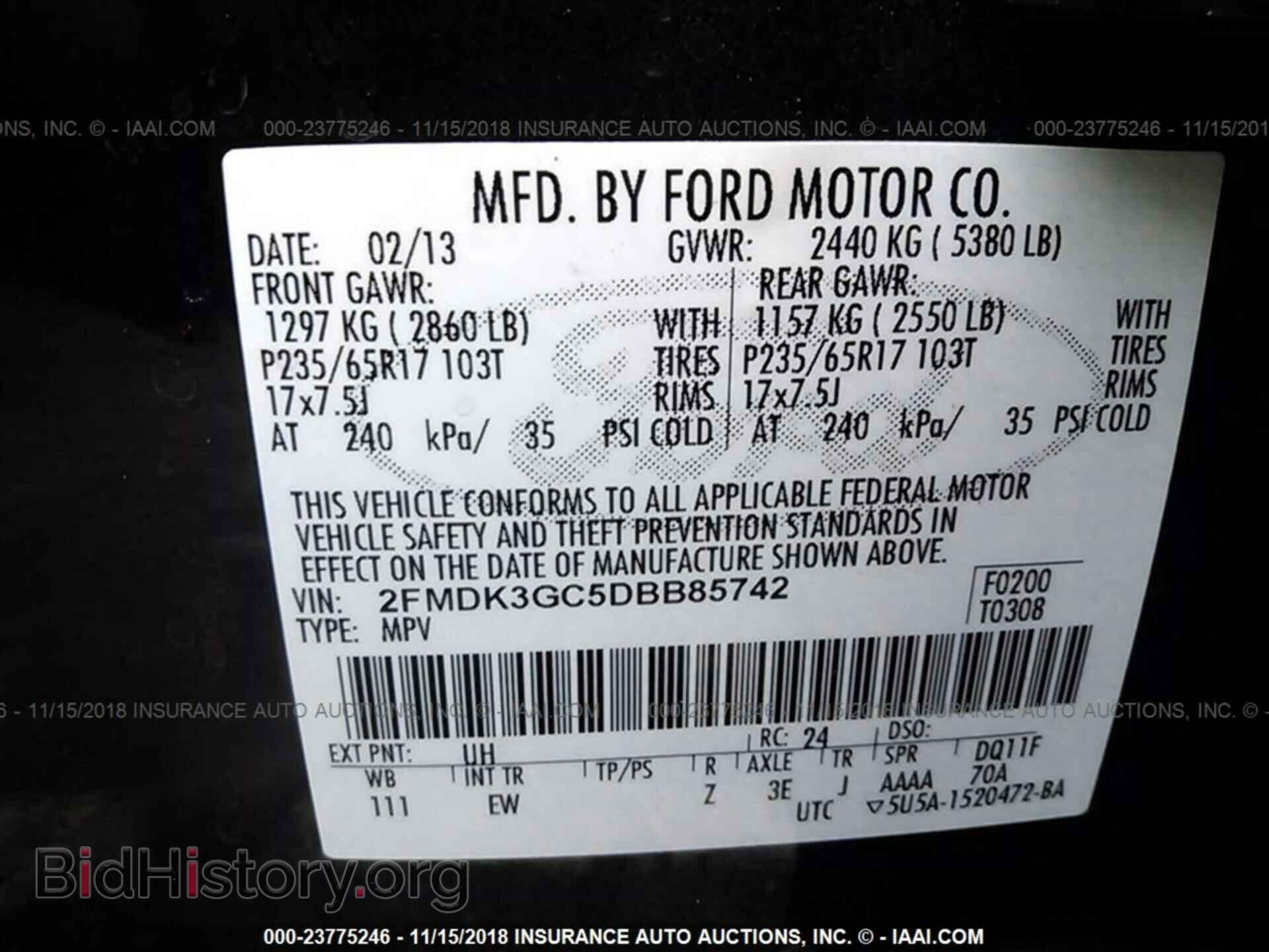 2013 FORD EDGE - VIN: 2FMDK3GC5DBB85742 - Photo 9