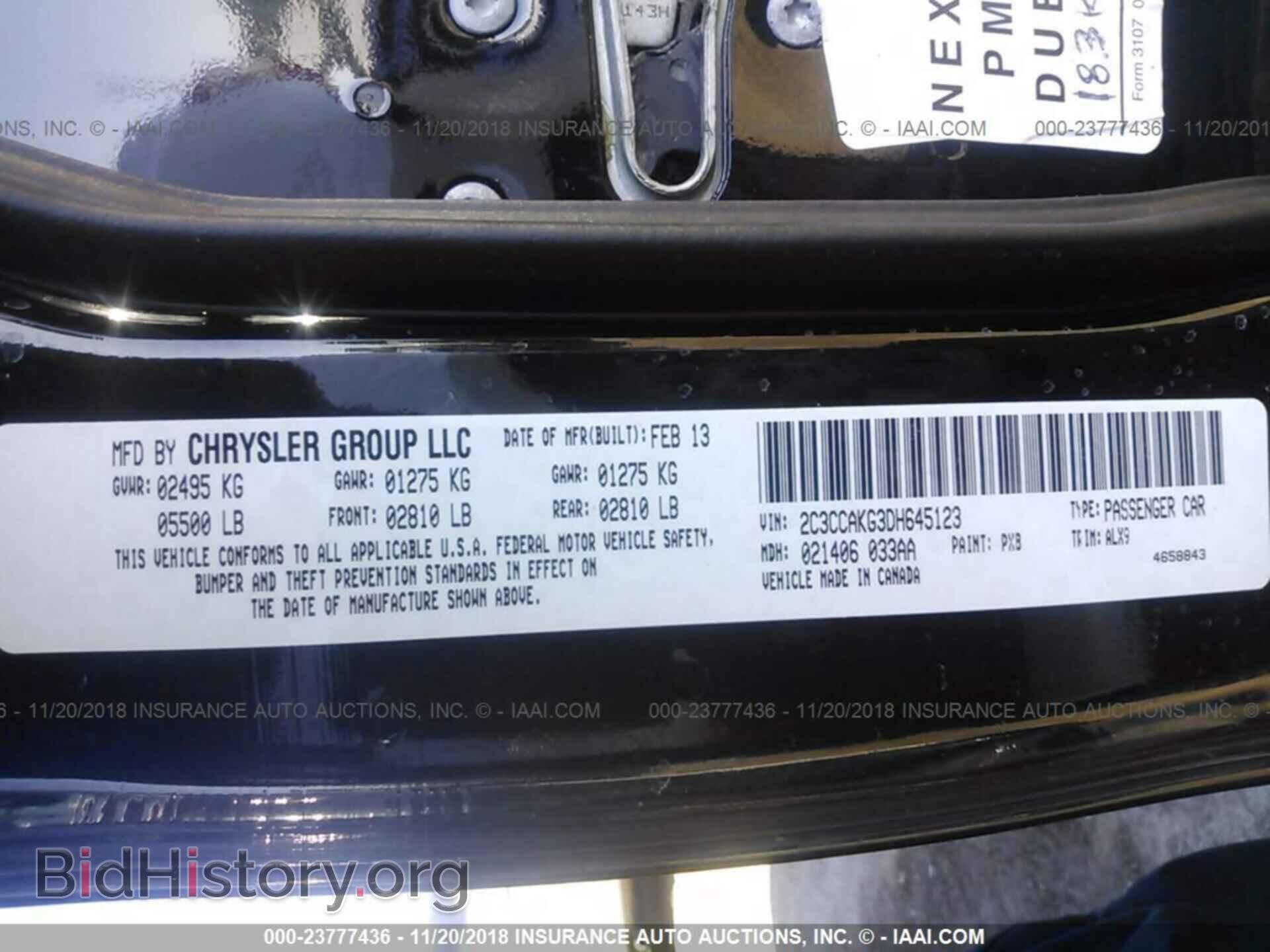 2013 CHRYSLER 300C - VIN: 2C3CCAKG3DH645123 - Фото 9