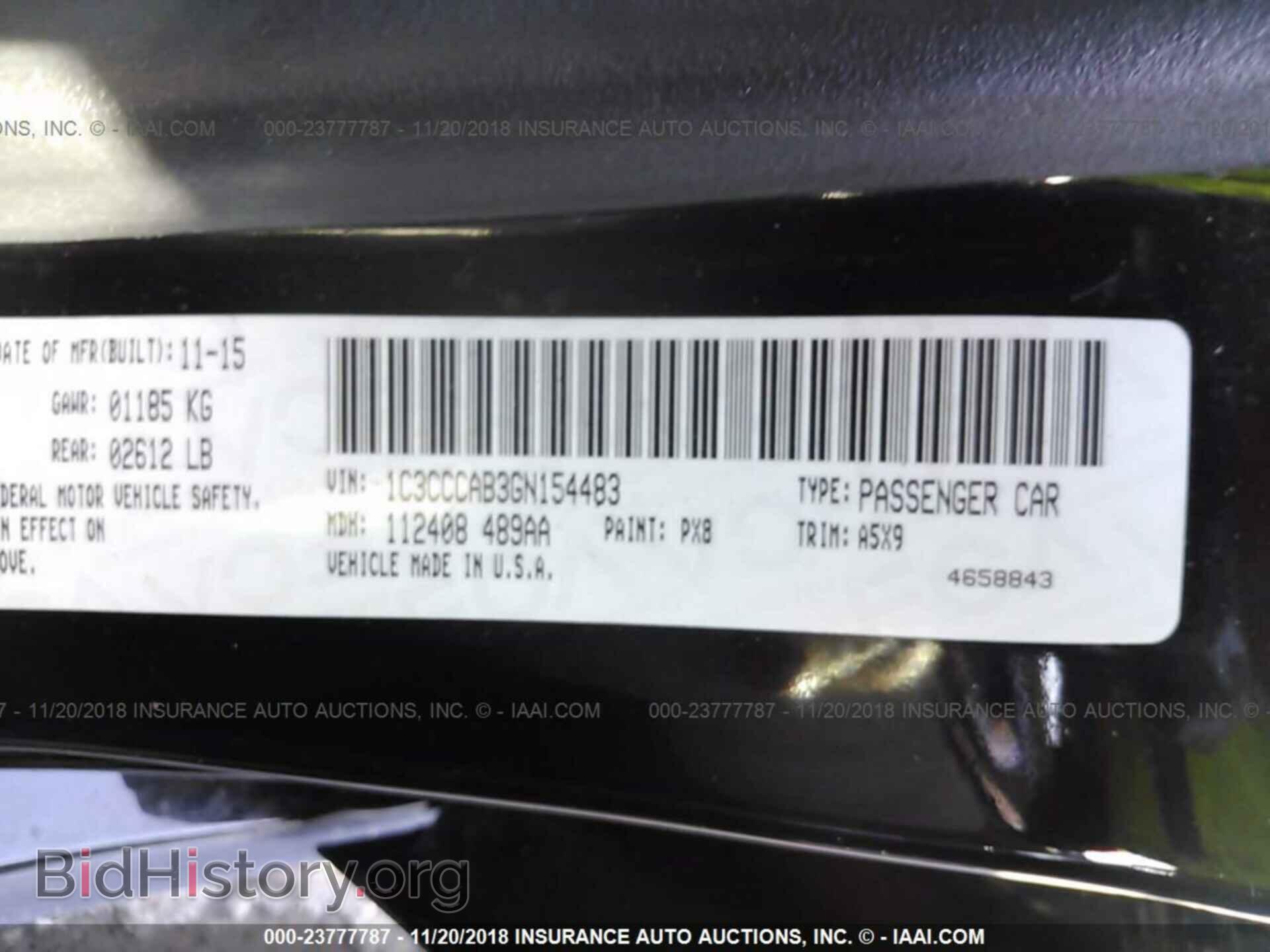 2016 CHRYSLER 200 - VIN: 1C3CCCAB3GN154483 - Фото 9