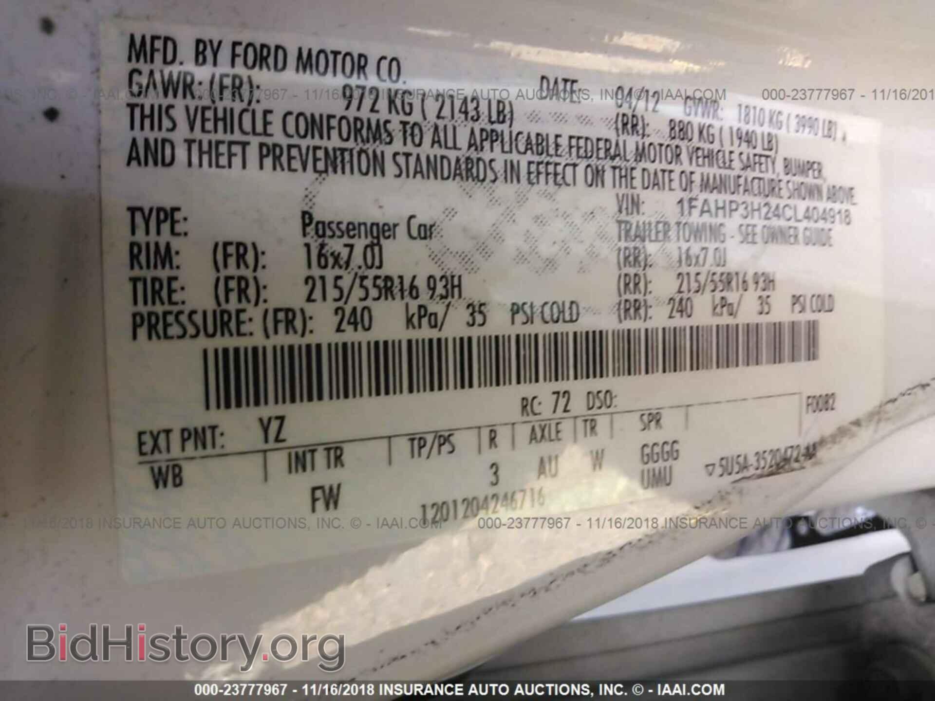 2012 FORD FOCUS - VIN: 1FAHP3H24CL404918 - Photo 9